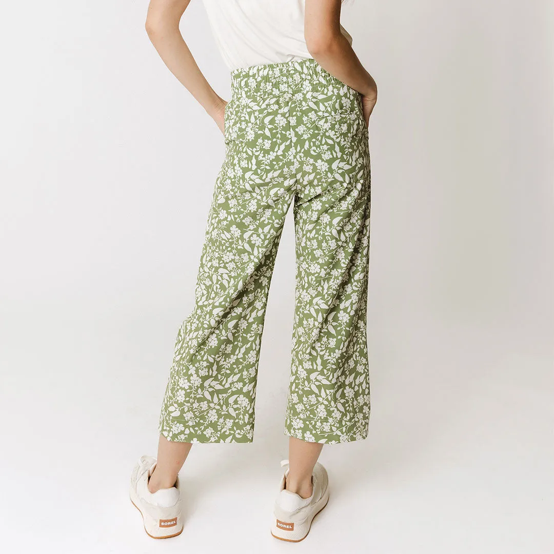 Audrey Wide Leg Pants, Sage Ivy