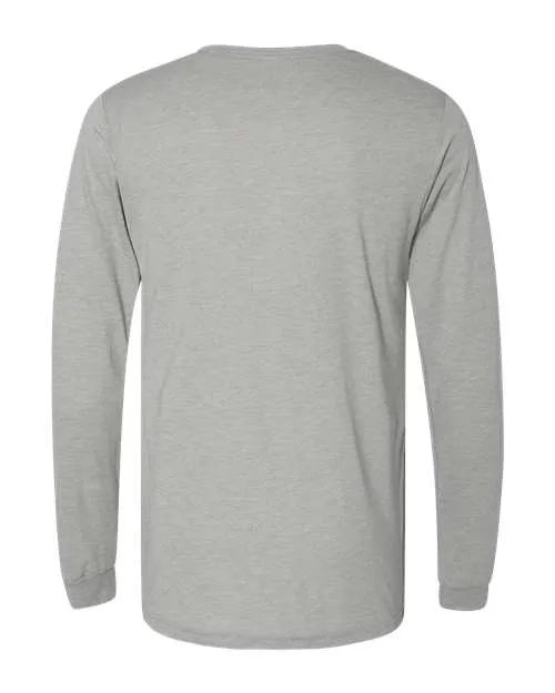 BELLA   CANVAS Triblend Long Sleeve Tee 3513 Athletic Grey Triblend