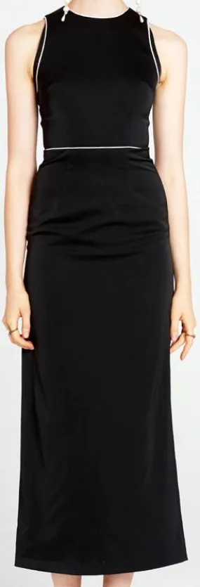 Black Sleeveless Midi Pencil Dress