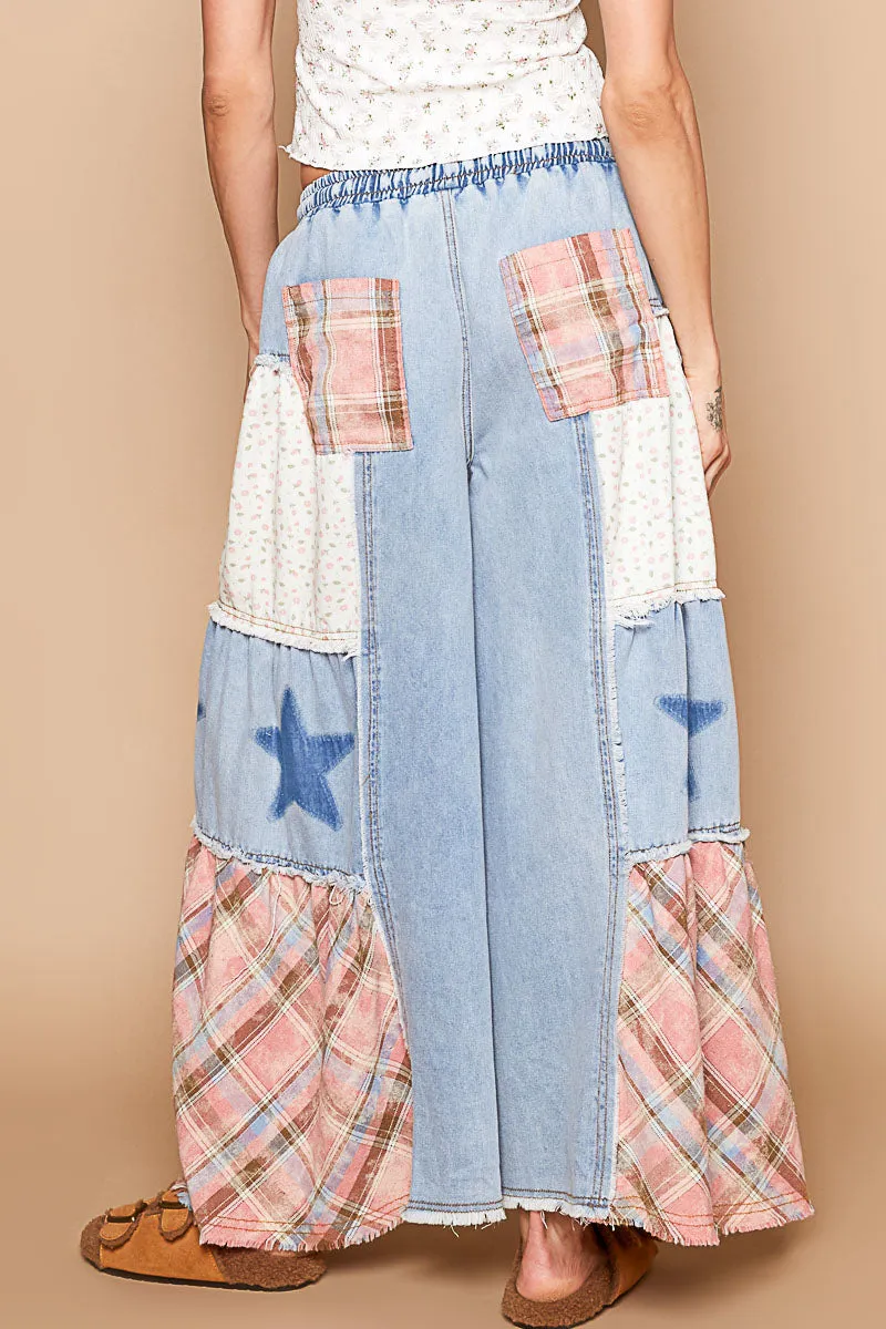 Blue Star Patch Pants