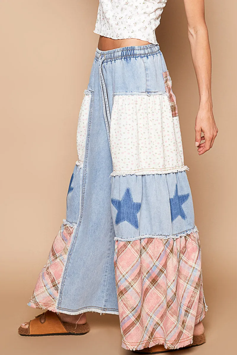 Blue Star Patch Pants