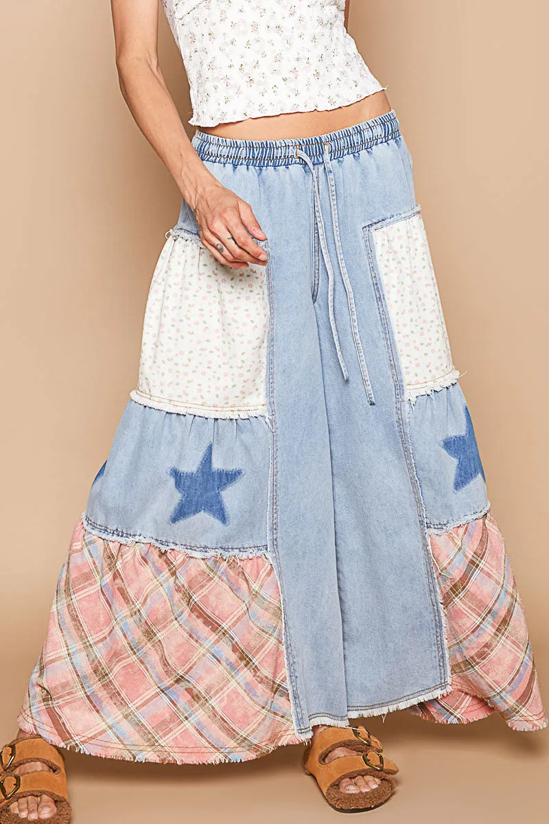 Blue Star Patch Pants