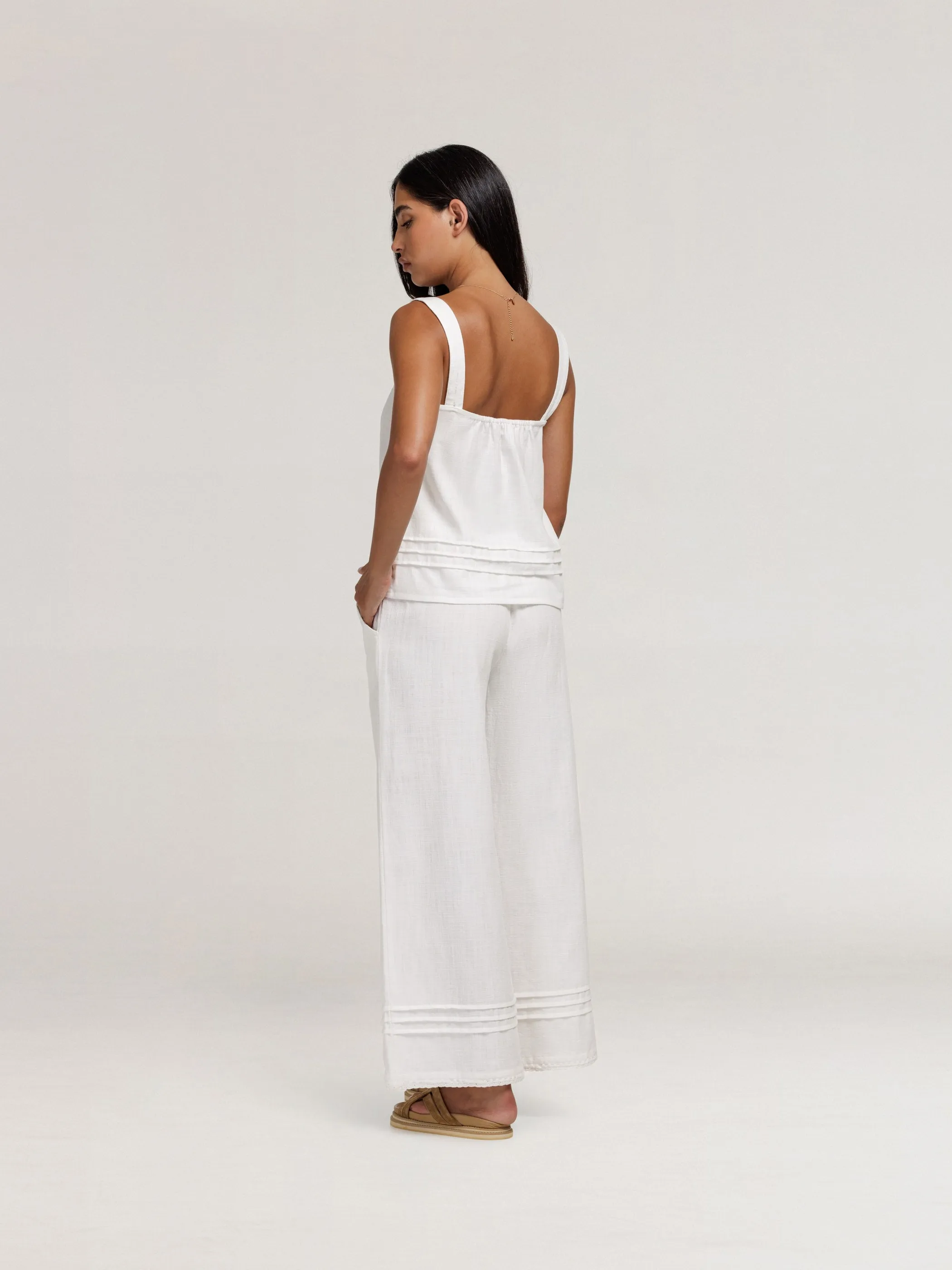 Carabella Cotton Pants Ivory