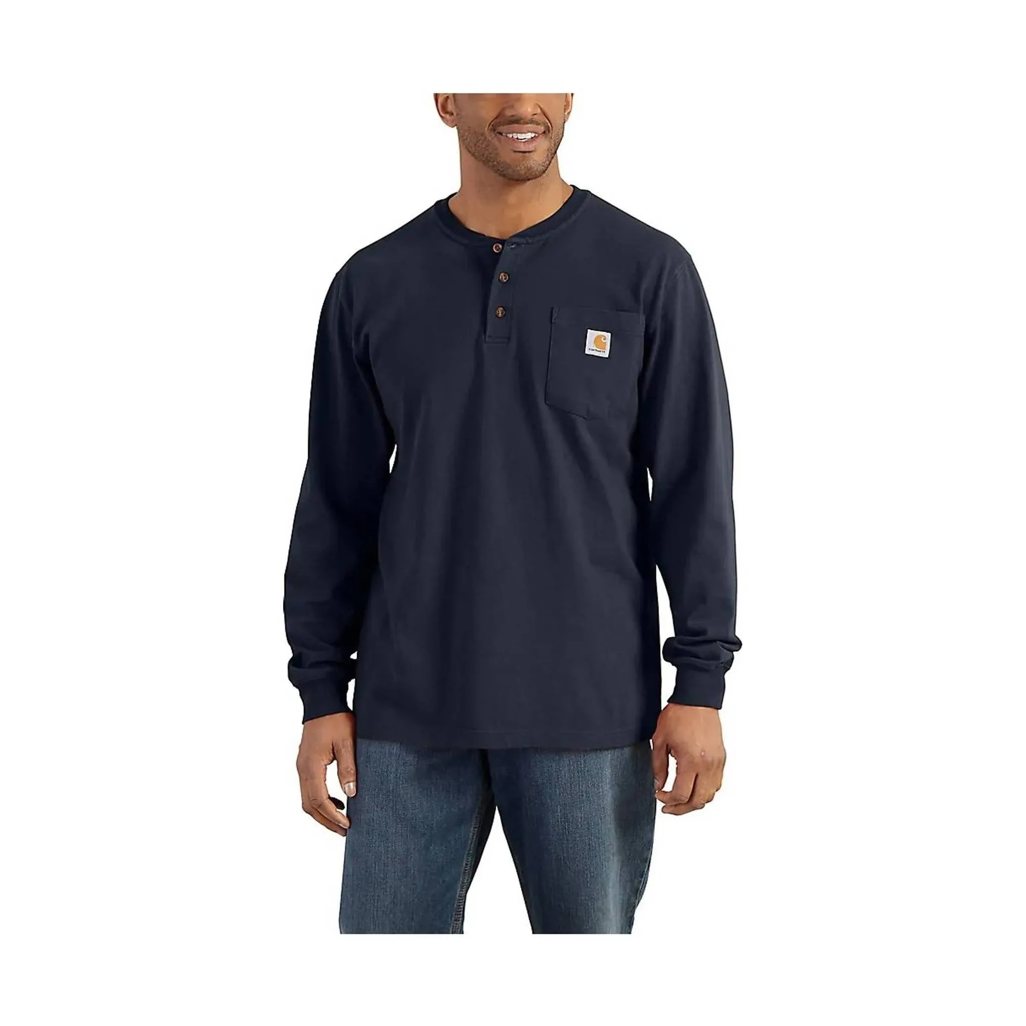 Carhartt Men's Workwear Long Sleeve Henley - Navy