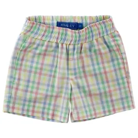 Carousel Plaid Pull on Shorts