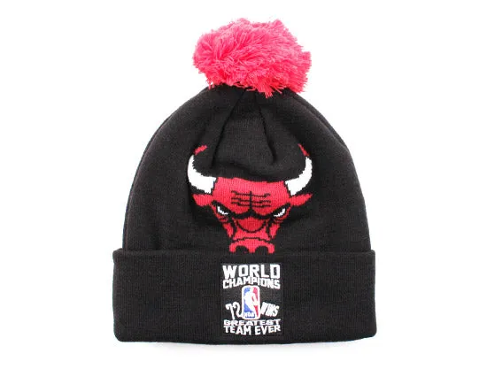 Chicago Bulls World Champions 72 Wins Greatest Team Ever Mitchell and Ness Beanies