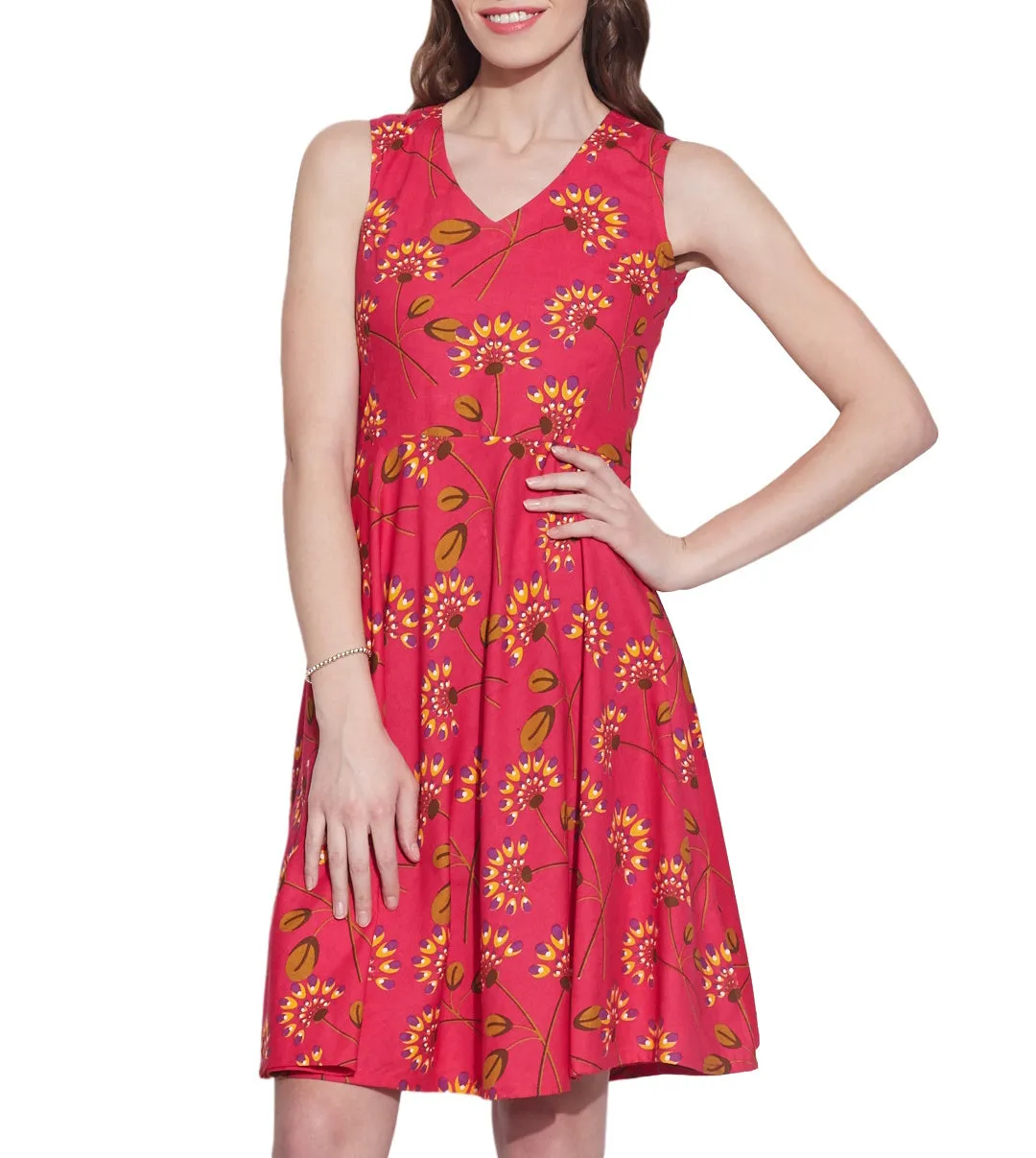 Clothes For Women Cotton Printed Dress,Machine Washable,W-CPD40-1605, Size-40 Inch