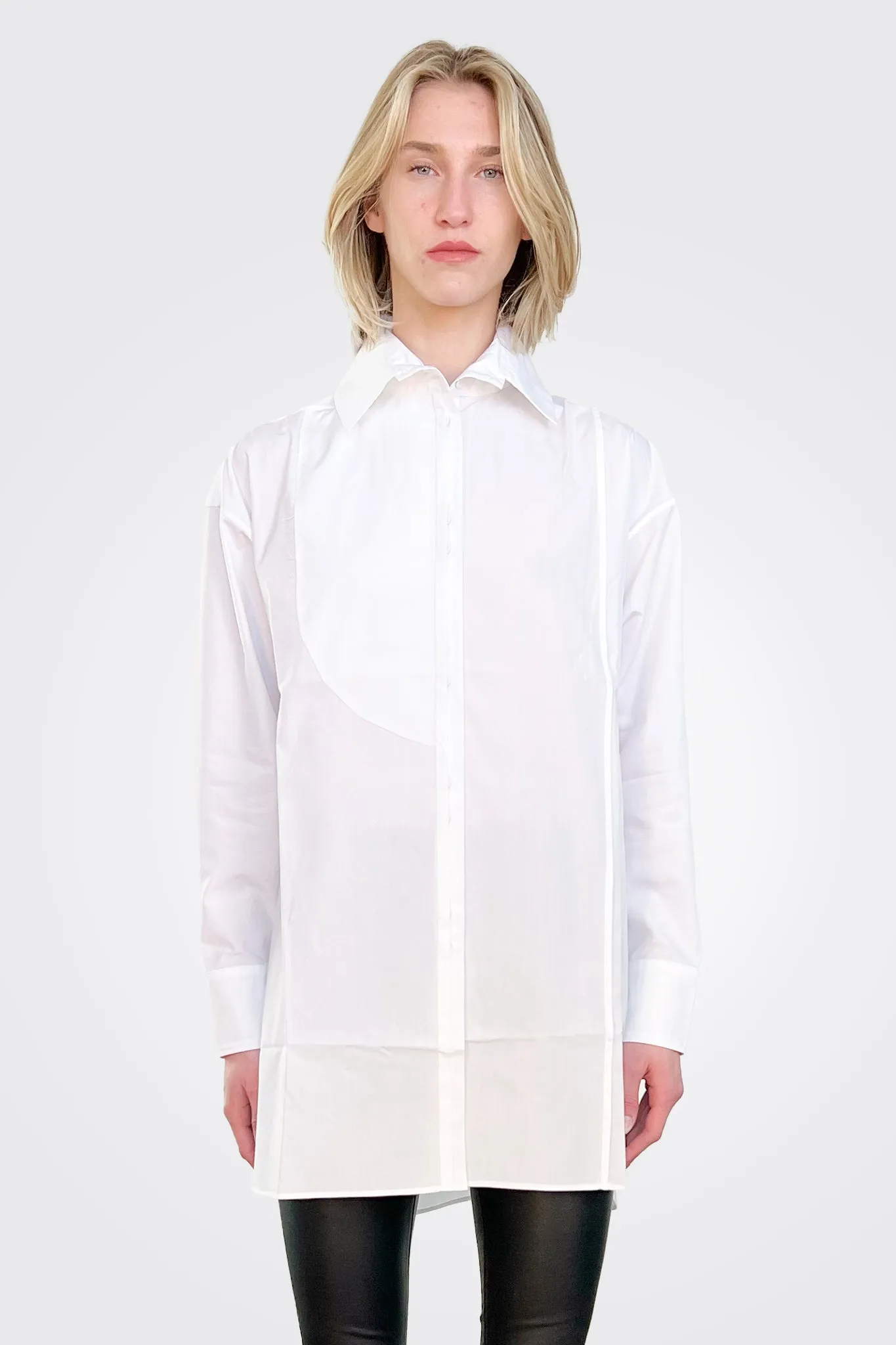 Detailed Button Up Shirt - White