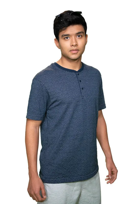 Jacquard Henley