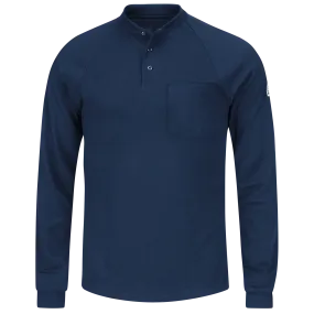 K-Bulwark, Men's Lightweight FR Henley, SML2, FR 6.5oz, Cat2, Navy