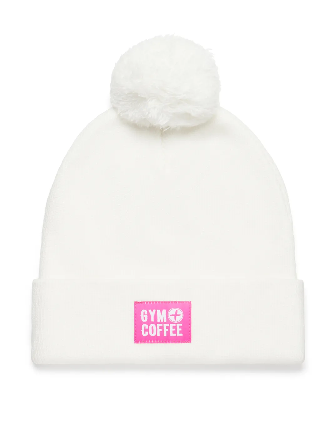 Knit Bobble Beanie in Soft White