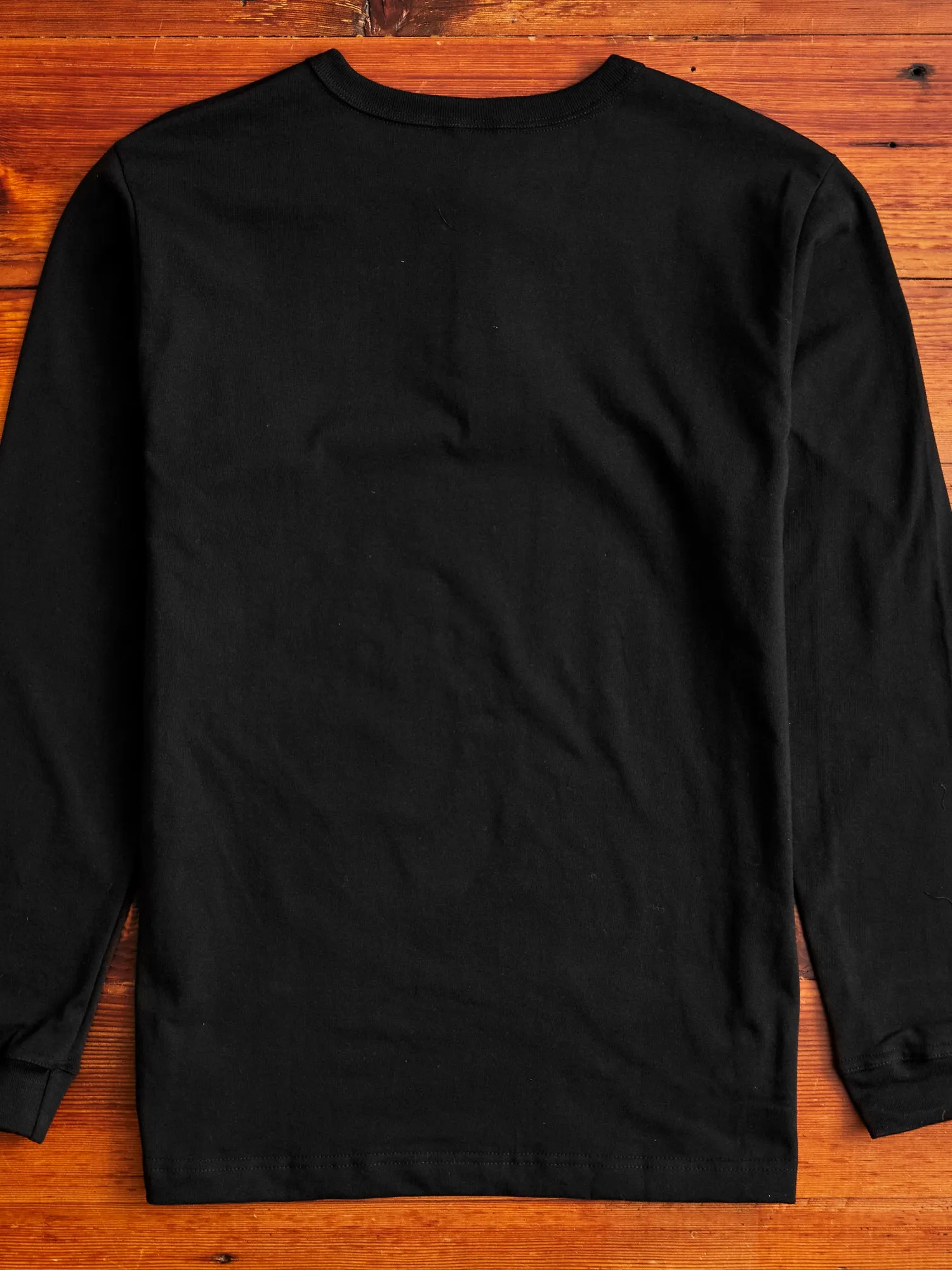 Long Sleeve Henley in Black