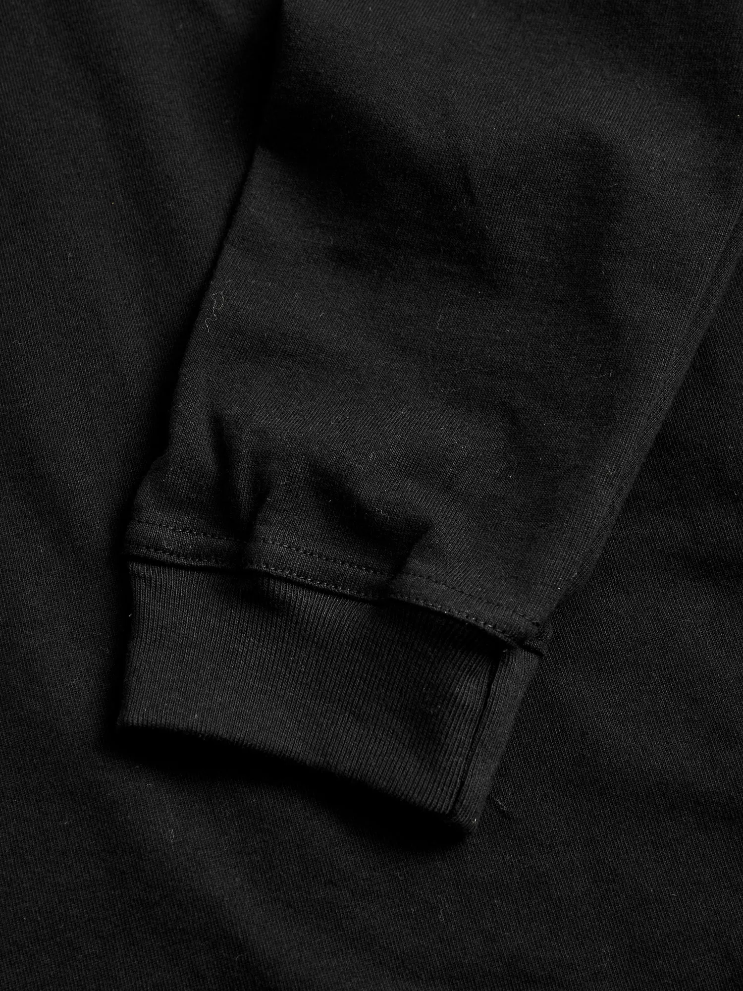 Long Sleeve Henley in Black