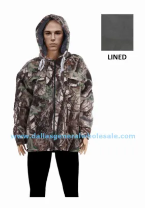 Men Fur Zip Up Camo Hoodie Jackets Wholesale