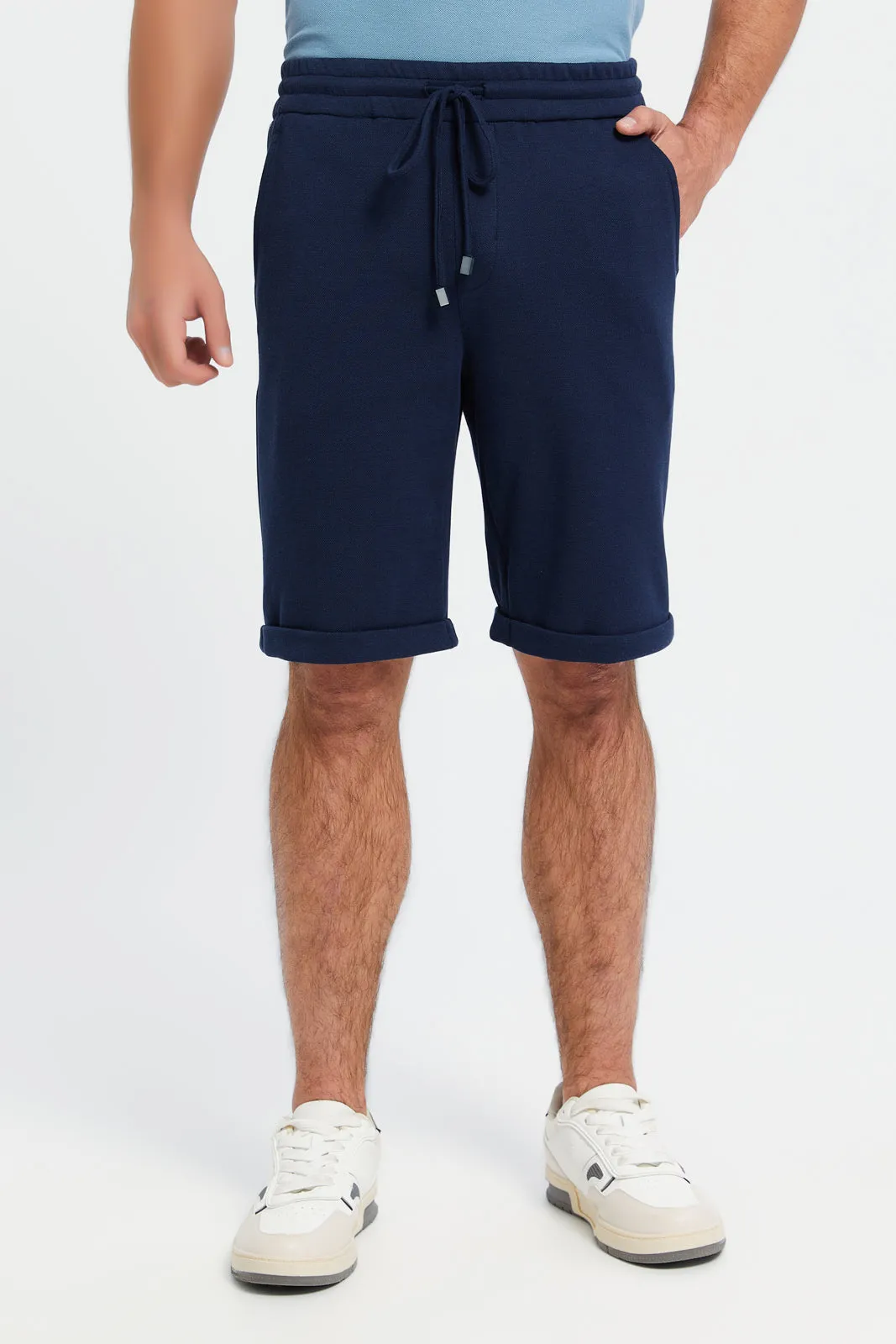 Men Navy Pull On Short