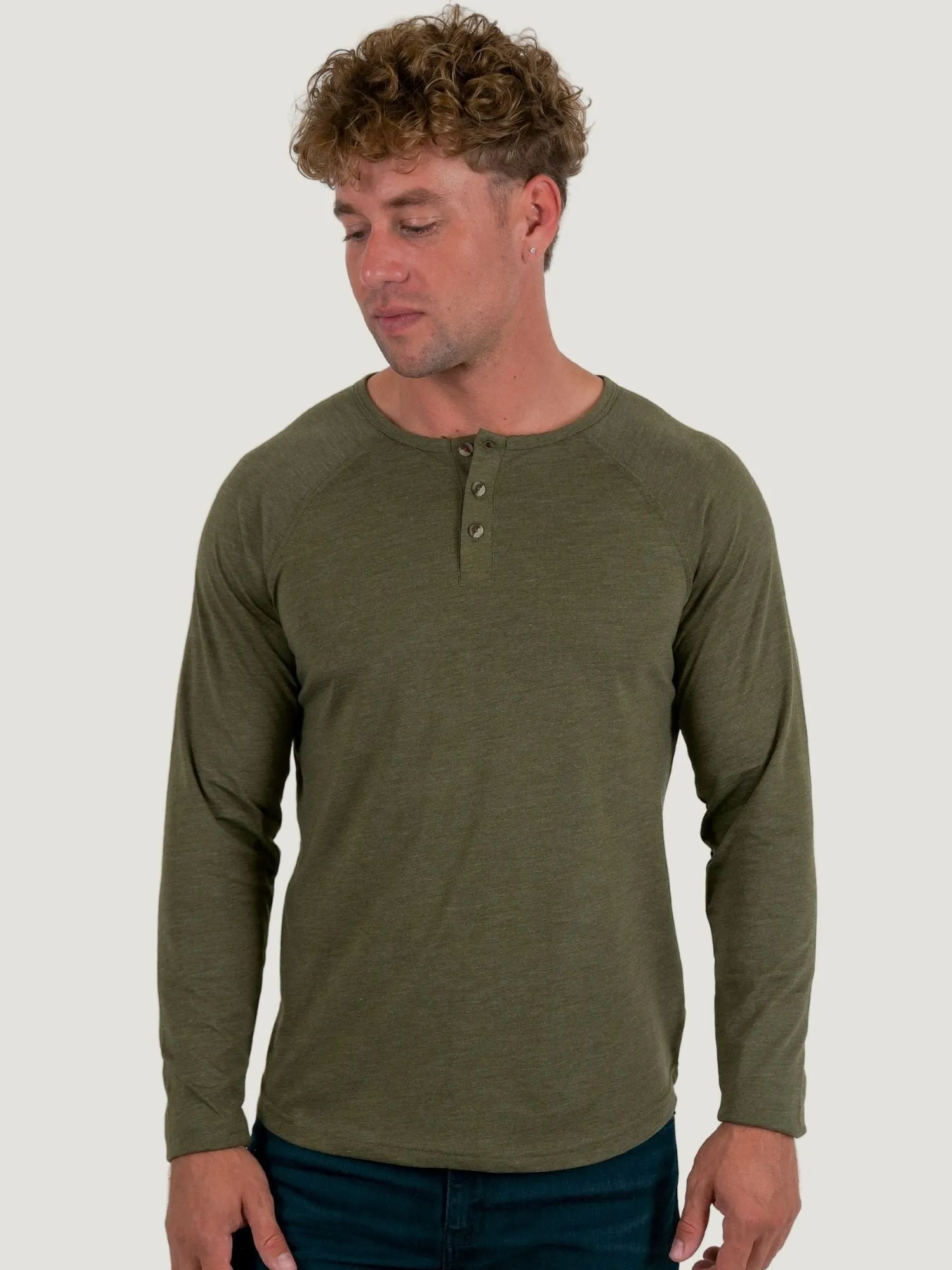 Military Slim Fit Long Sleeve Henley FINAL SALE