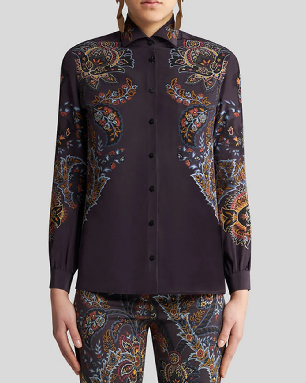 Multicolor Paisley Stampa Button Up Shirt