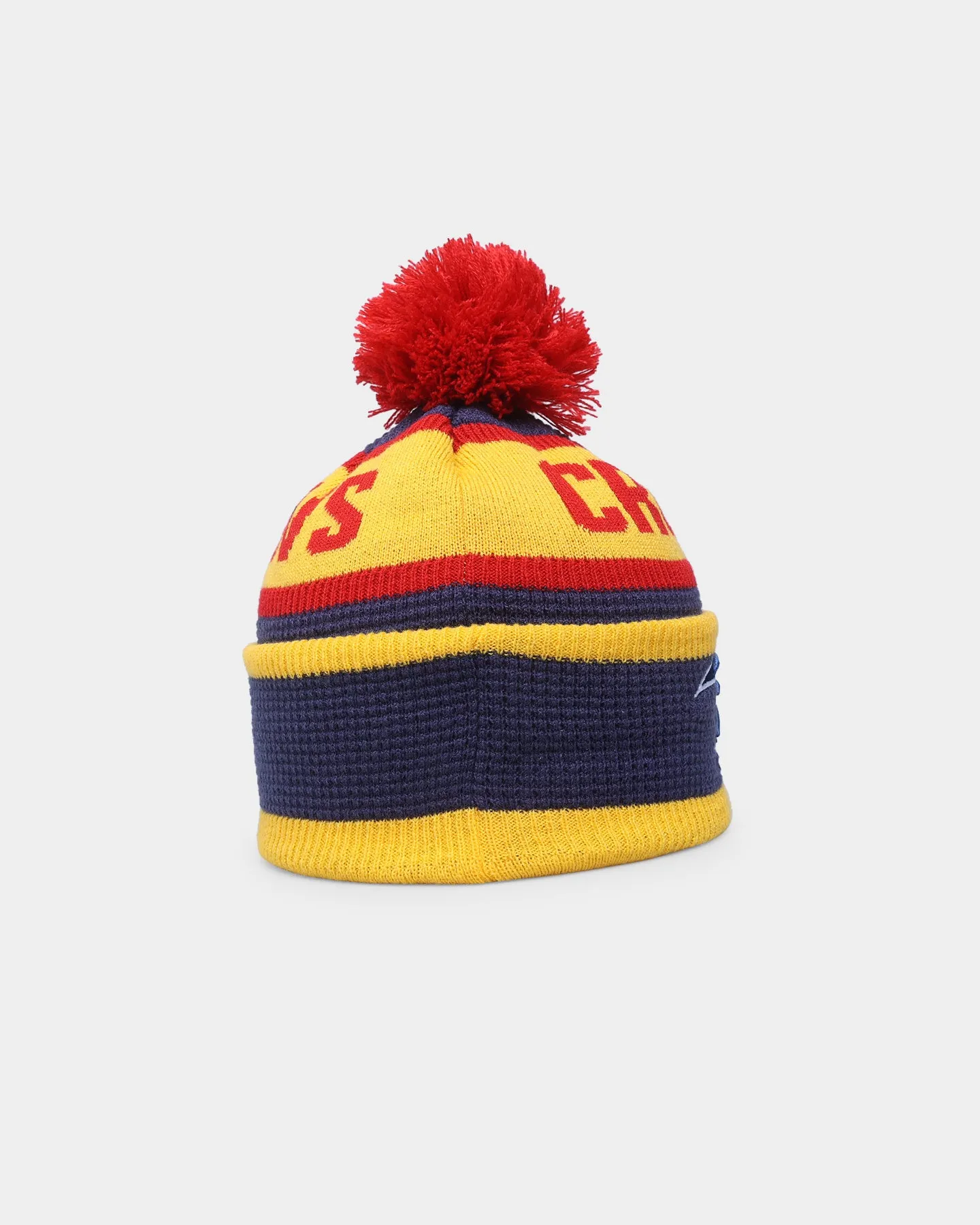 New Era Adelaide Crows 'AFL 2022' Pom Waffle Knit Beanie Blue