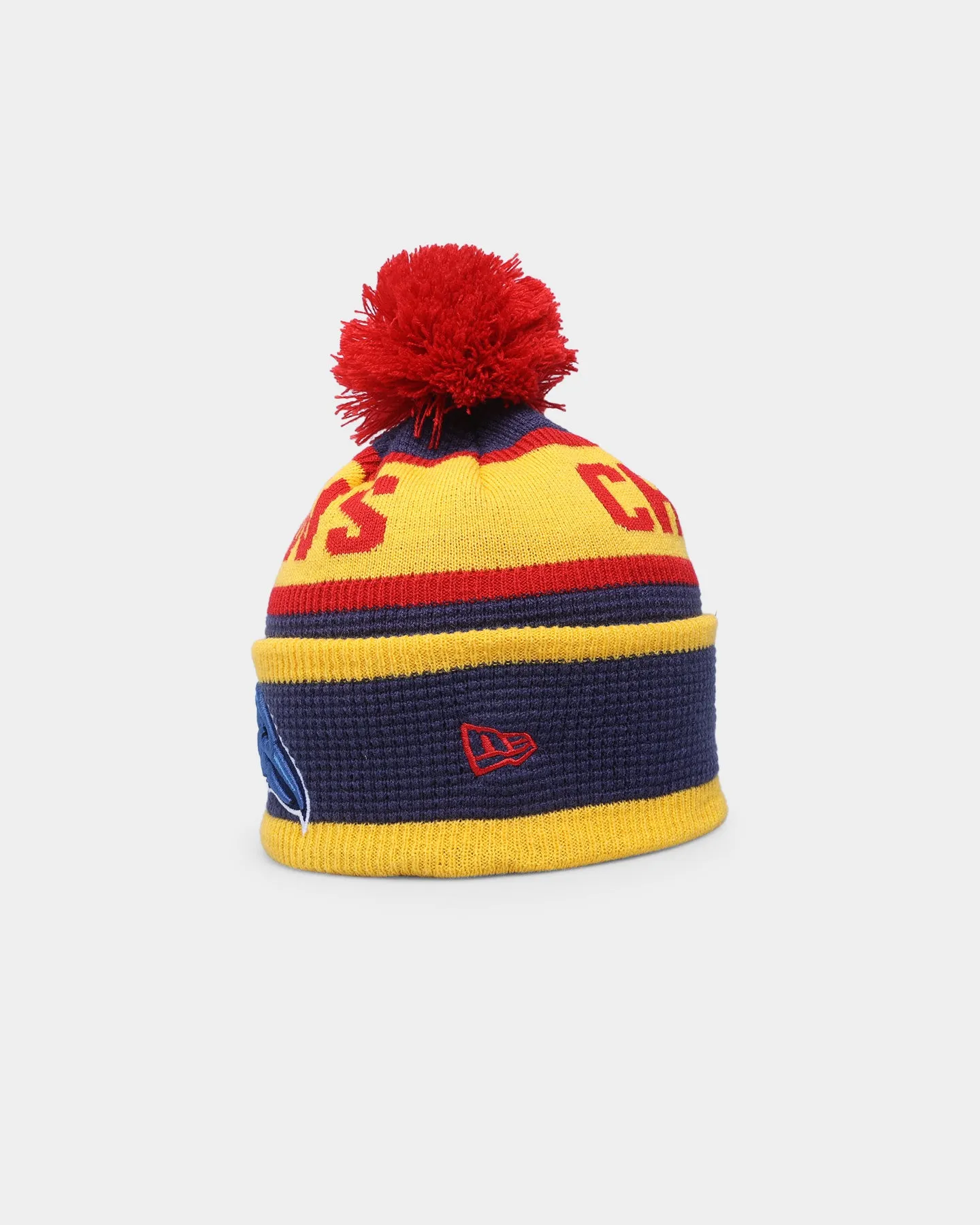 New Era Adelaide Crows 'AFL 2022' Pom Waffle Knit Beanie Blue