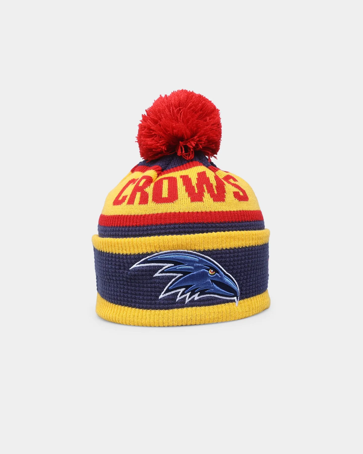 New Era Adelaide Crows 'AFL 2022' Pom Waffle Knit Beanie Blue