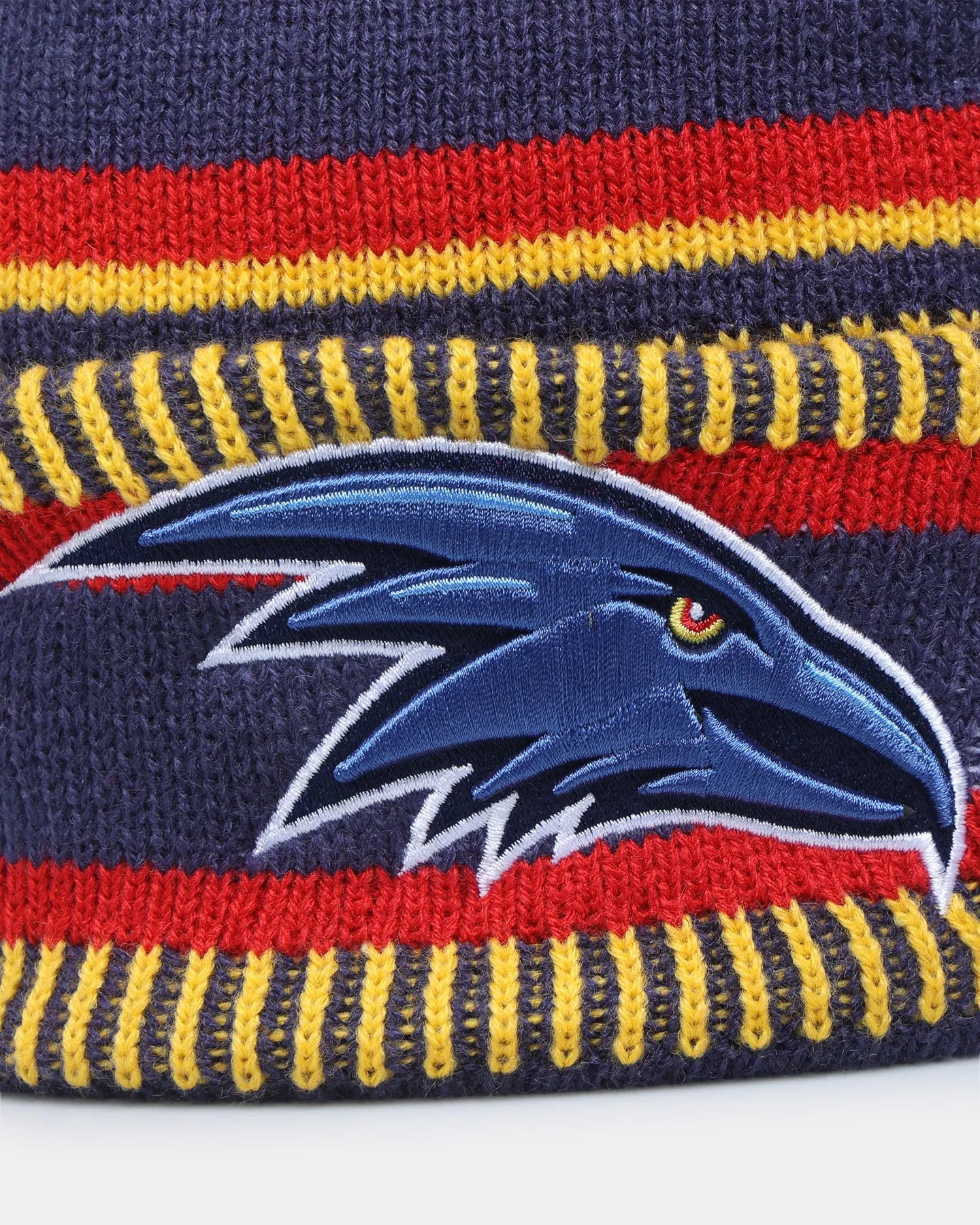 New Era Adelaide Crows AFL Opening Bounce 2022 Pom Wordmark Beanie Blue