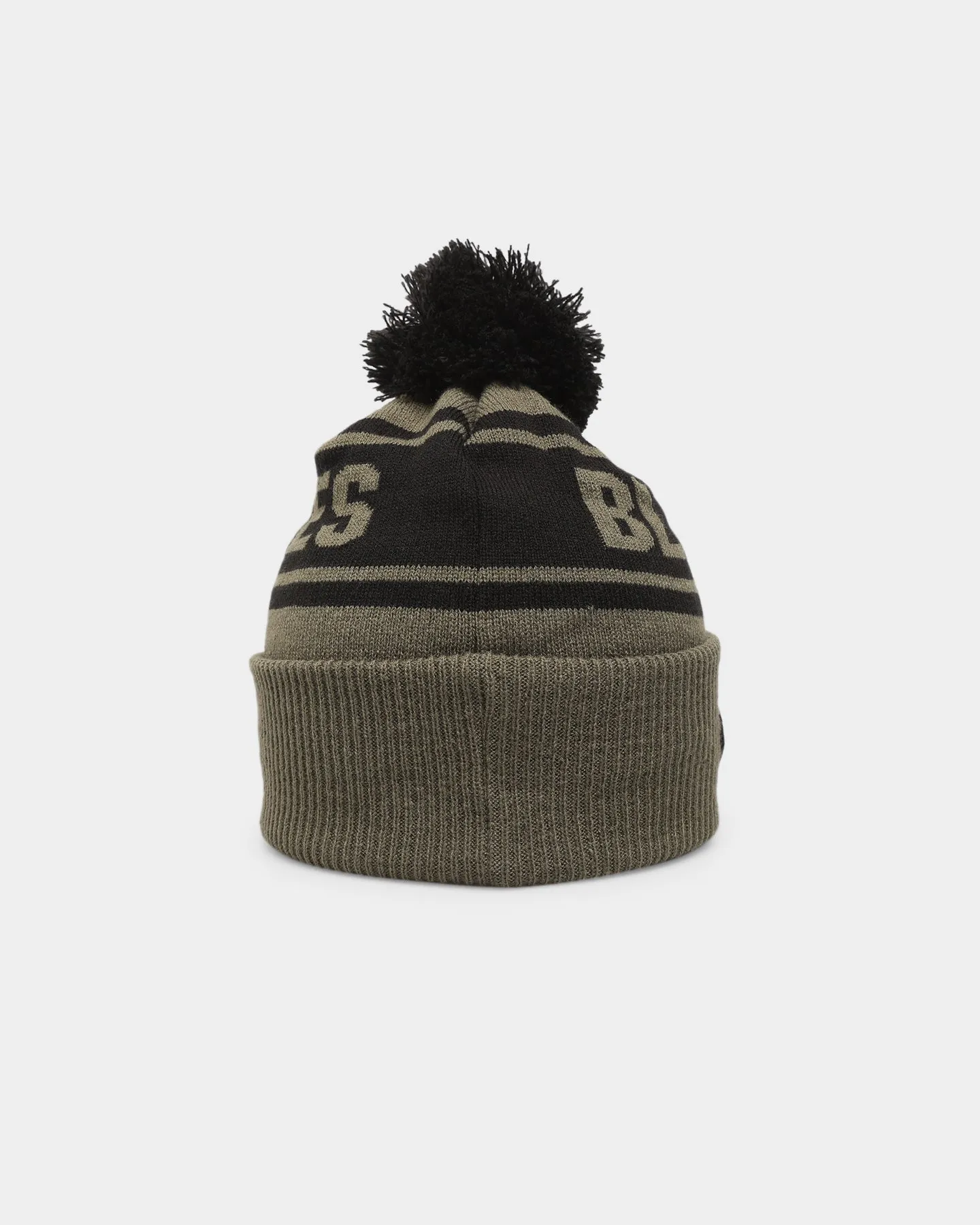 New Era Carlton Blues 'AFL '22 Olive' Pom Knit Beanie Green