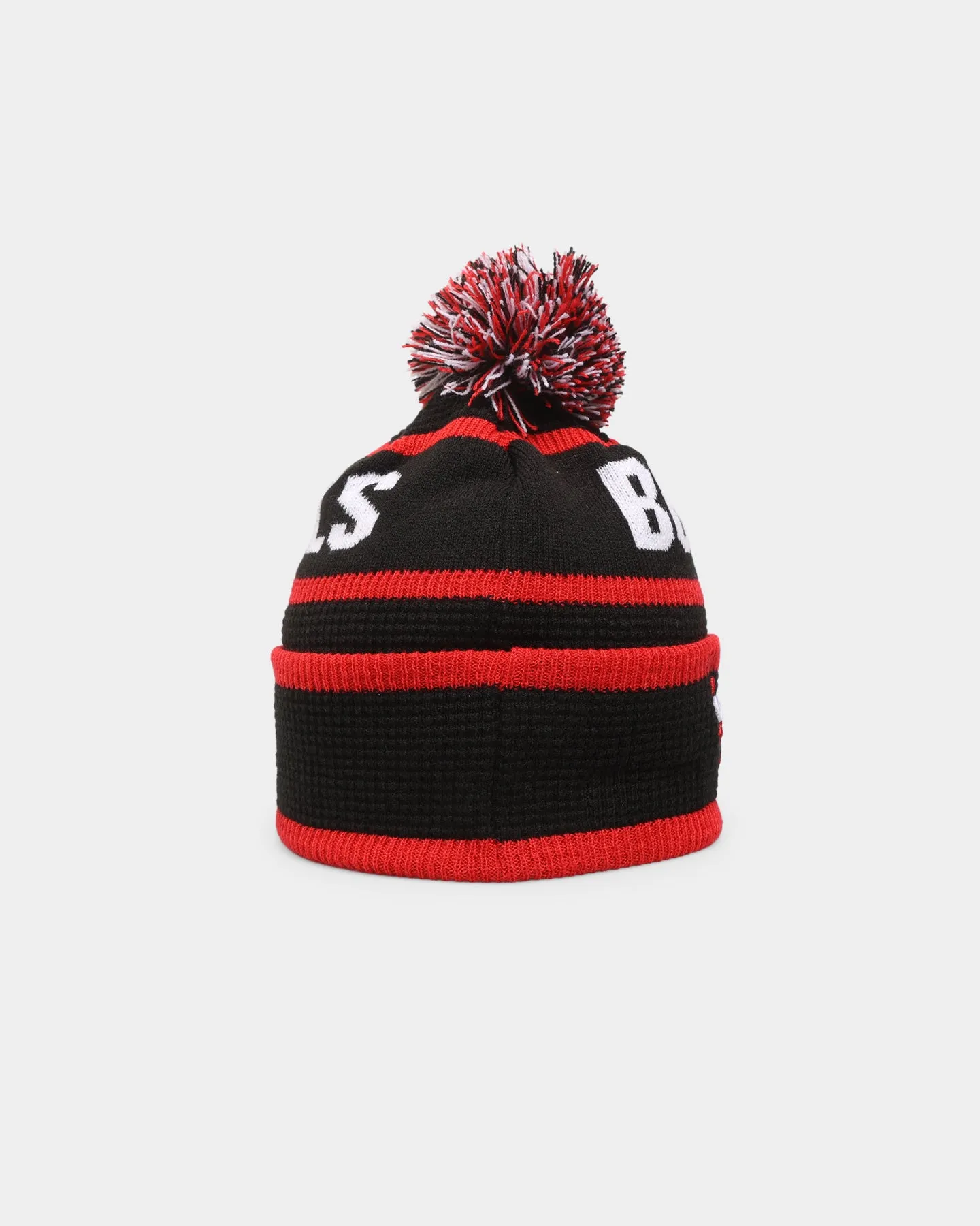 New Era Chicago Bulls Pom Waffle Knit Beanie Original Team Colours