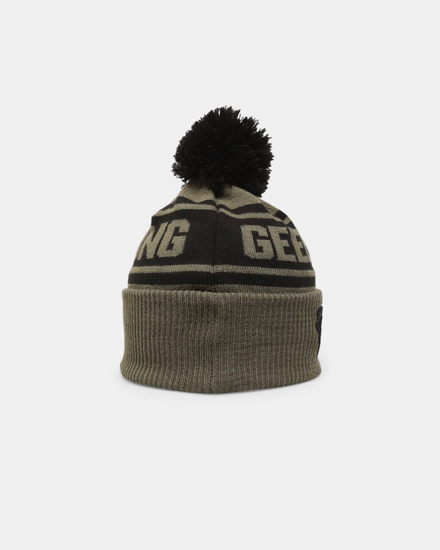 New Era Geelong Cats 'AFL '22 Olive' Pom Knit Beanie Green