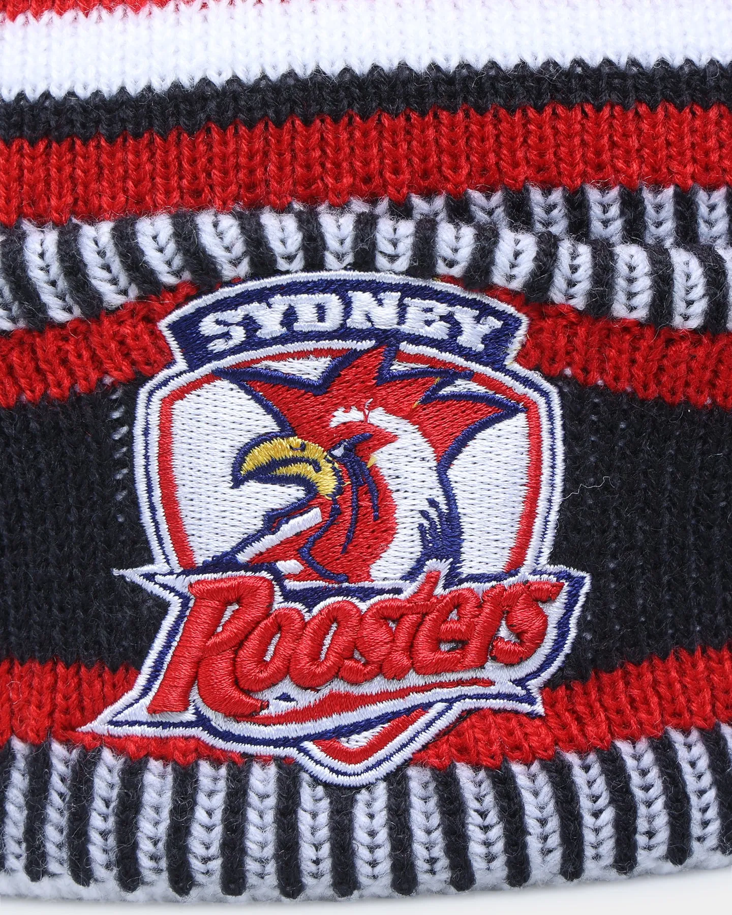 New Era Sydney Roosters NRL Kick Off 2022 Pom Wordmark Beanie Red