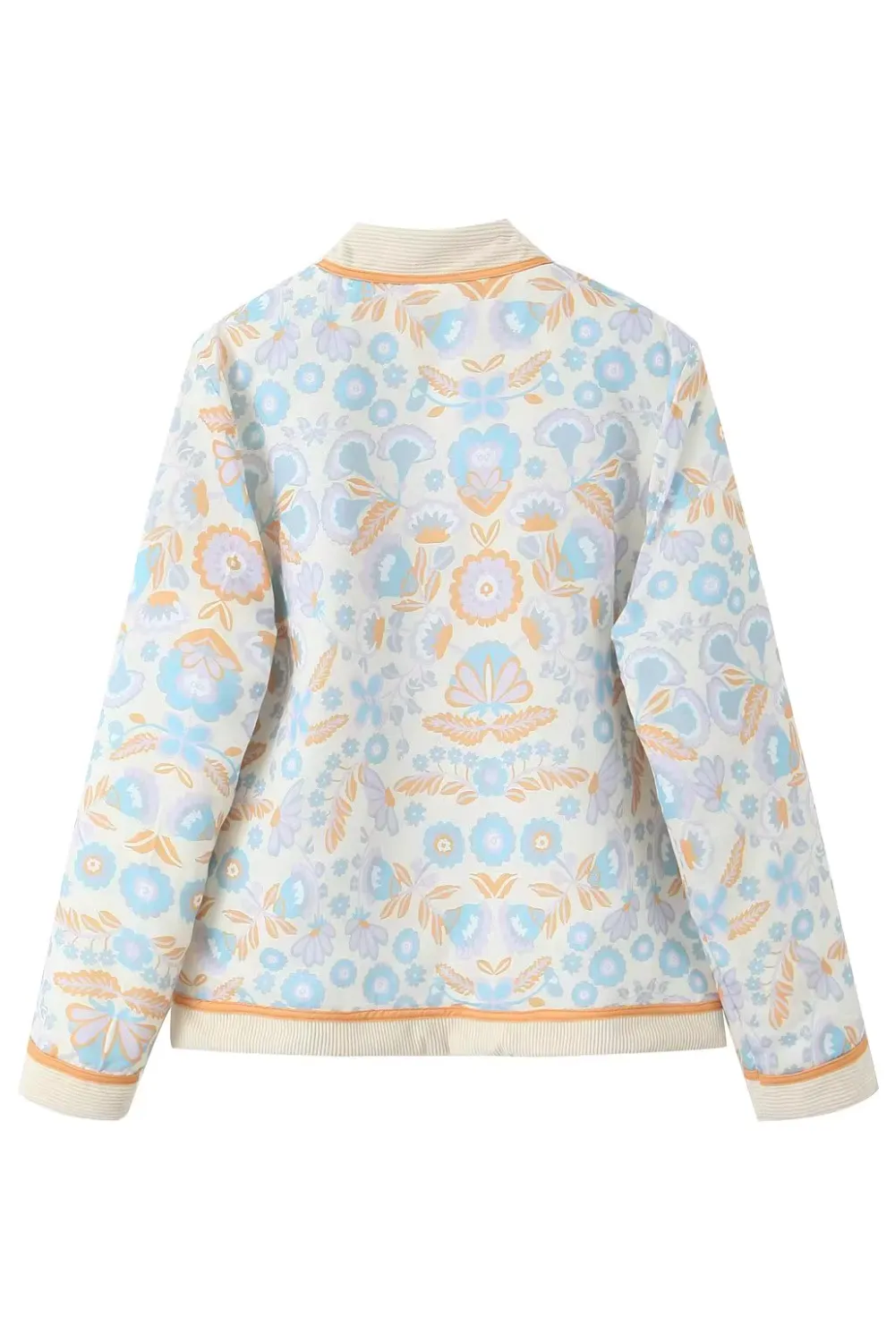 'Pamela' Floral Printed Open-Front Cotton Jacket