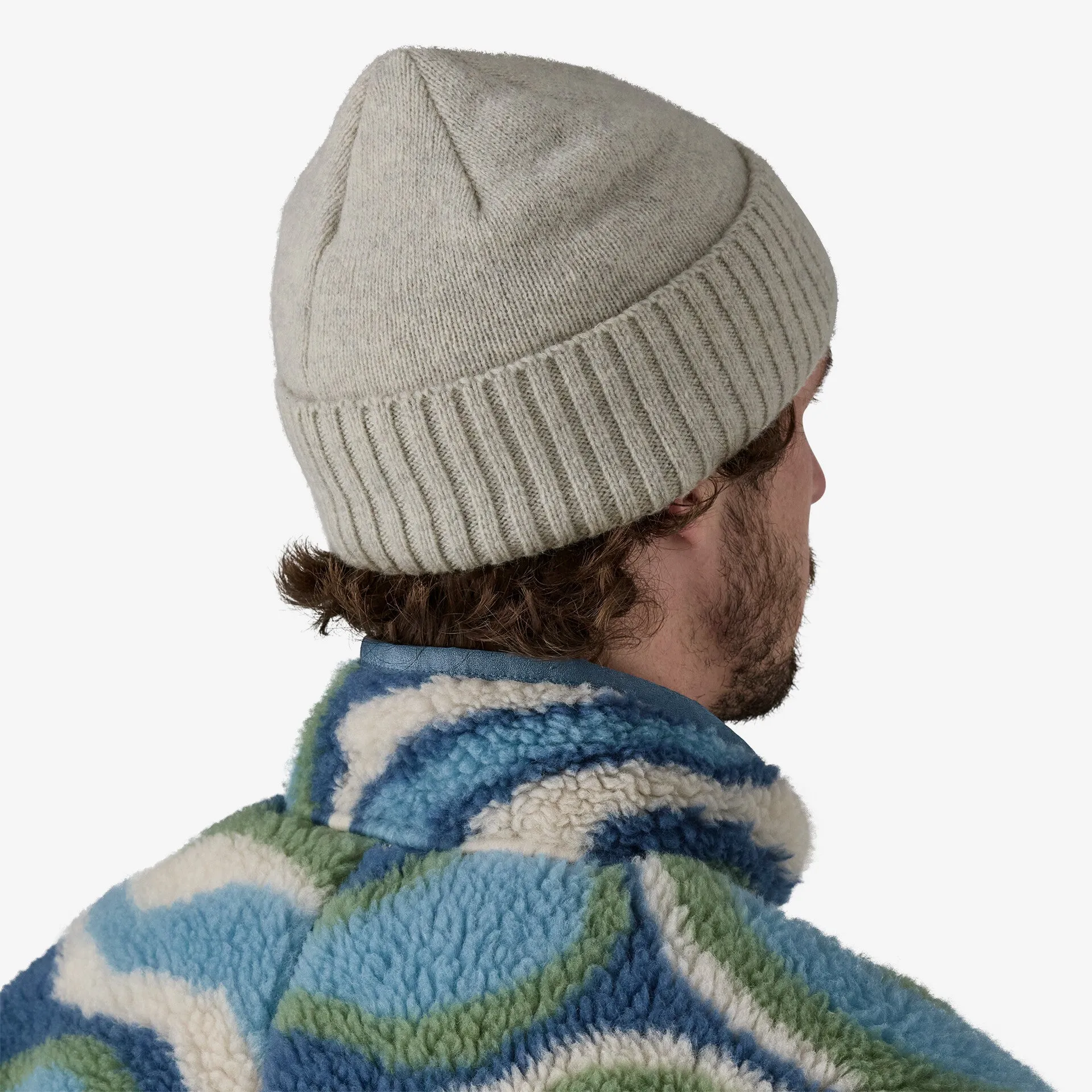 Patagonia Brodeo Beanie - OG Legacy Label: Crisp Grey