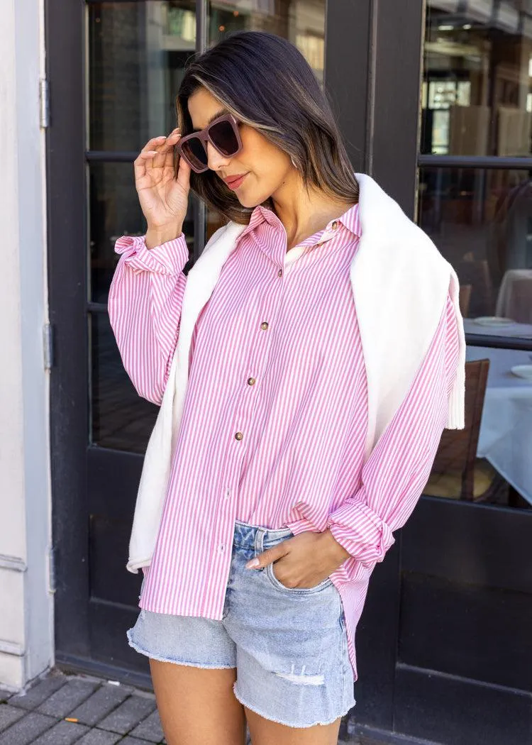 Pinky Striped Blouse