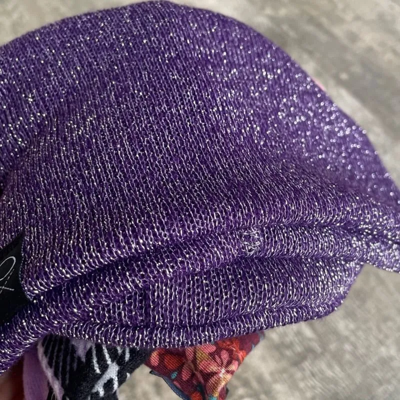 Plum Foil Sparkle | Sweater Knit Beanie