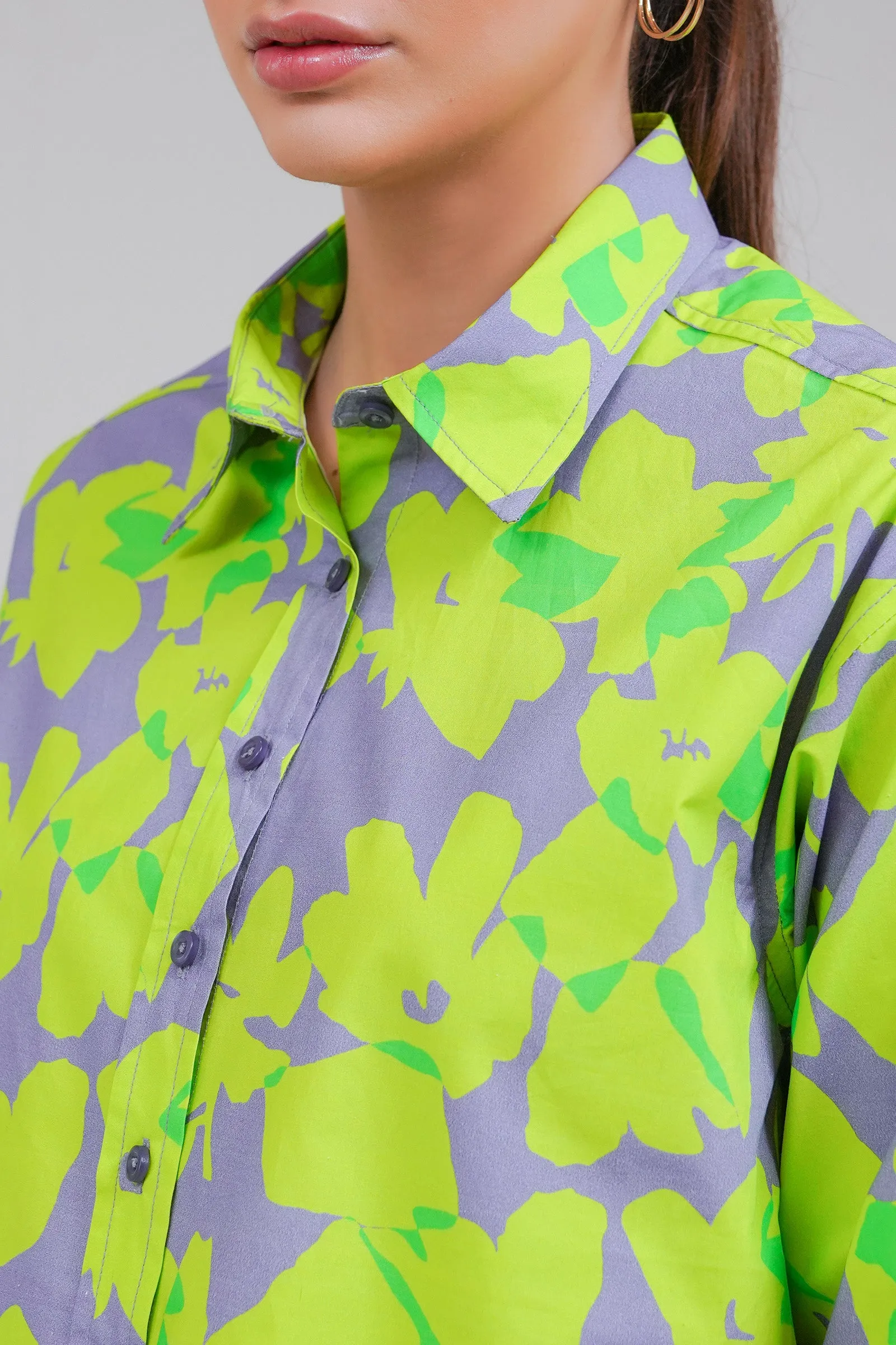 Printed Button-up Shirt