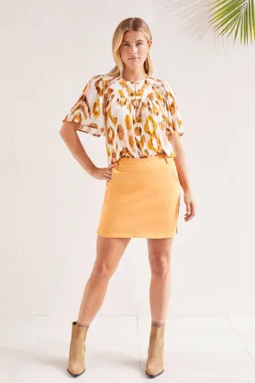 Pull On Skort - Apricot