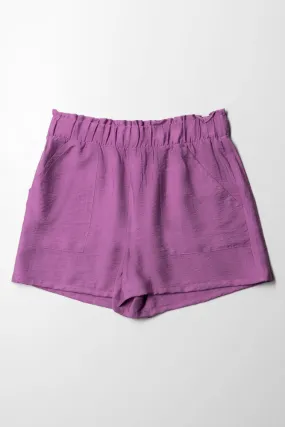 Pull On Woven Short Mulberry