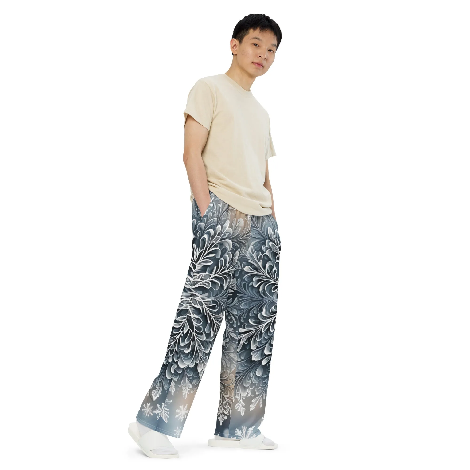 "Frosted Elegance" Collection - Unisex Wide Leg Pants