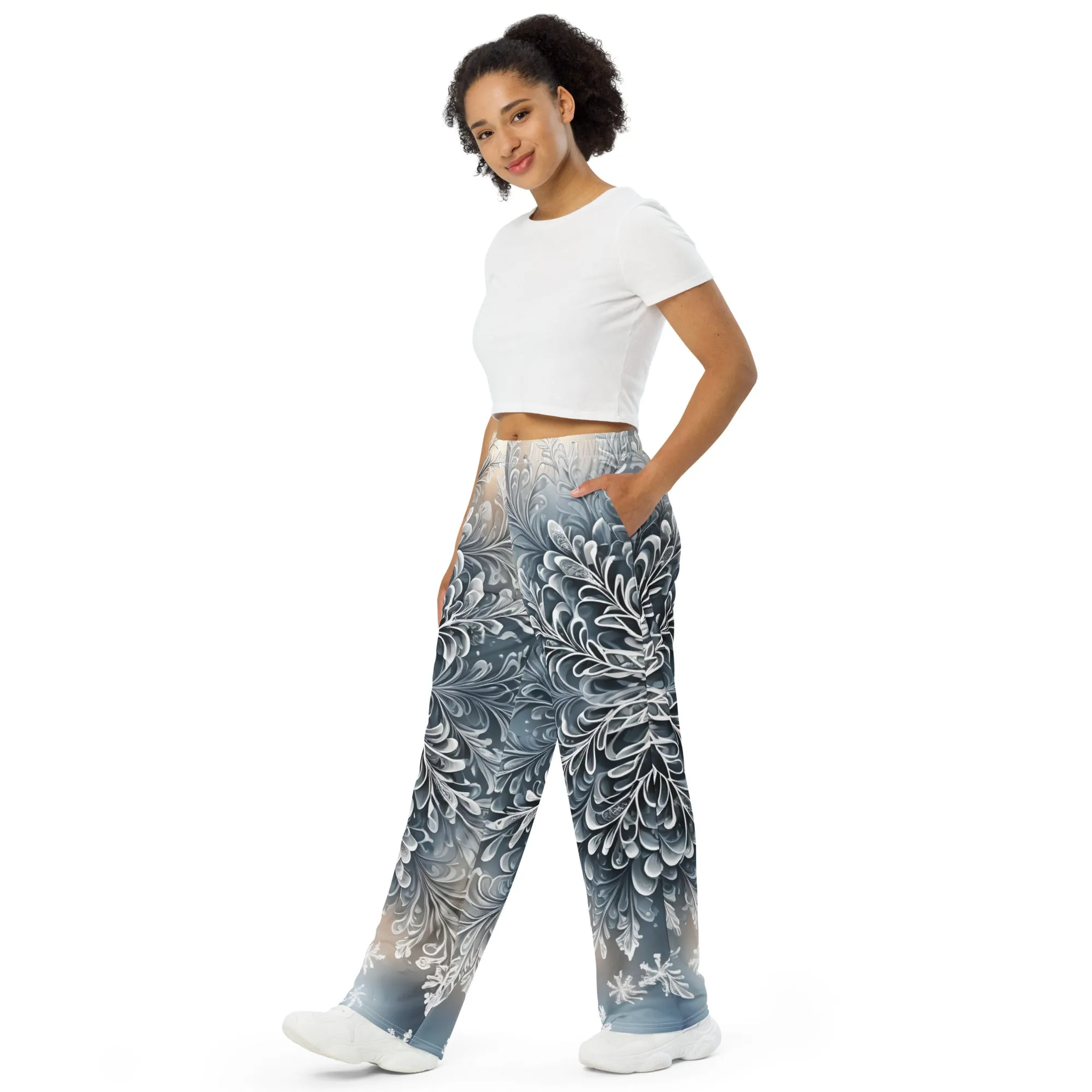 "Frosted Elegance" Collection - Unisex Wide Leg Pants