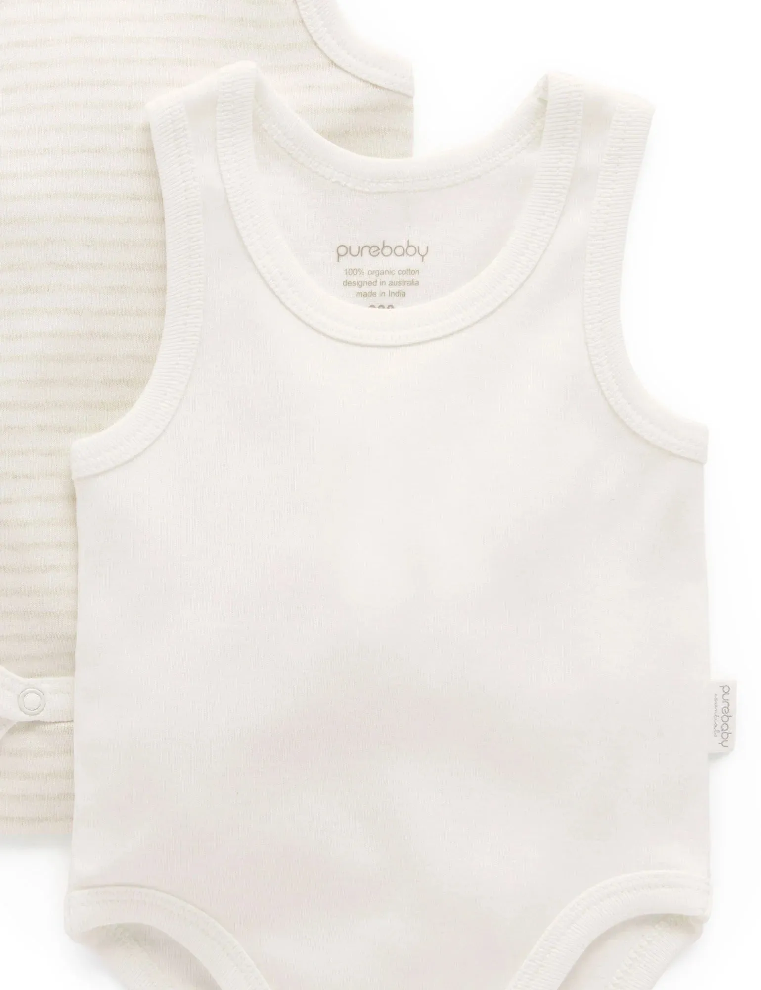 Rib Bodysuit 2 Pack Wheat