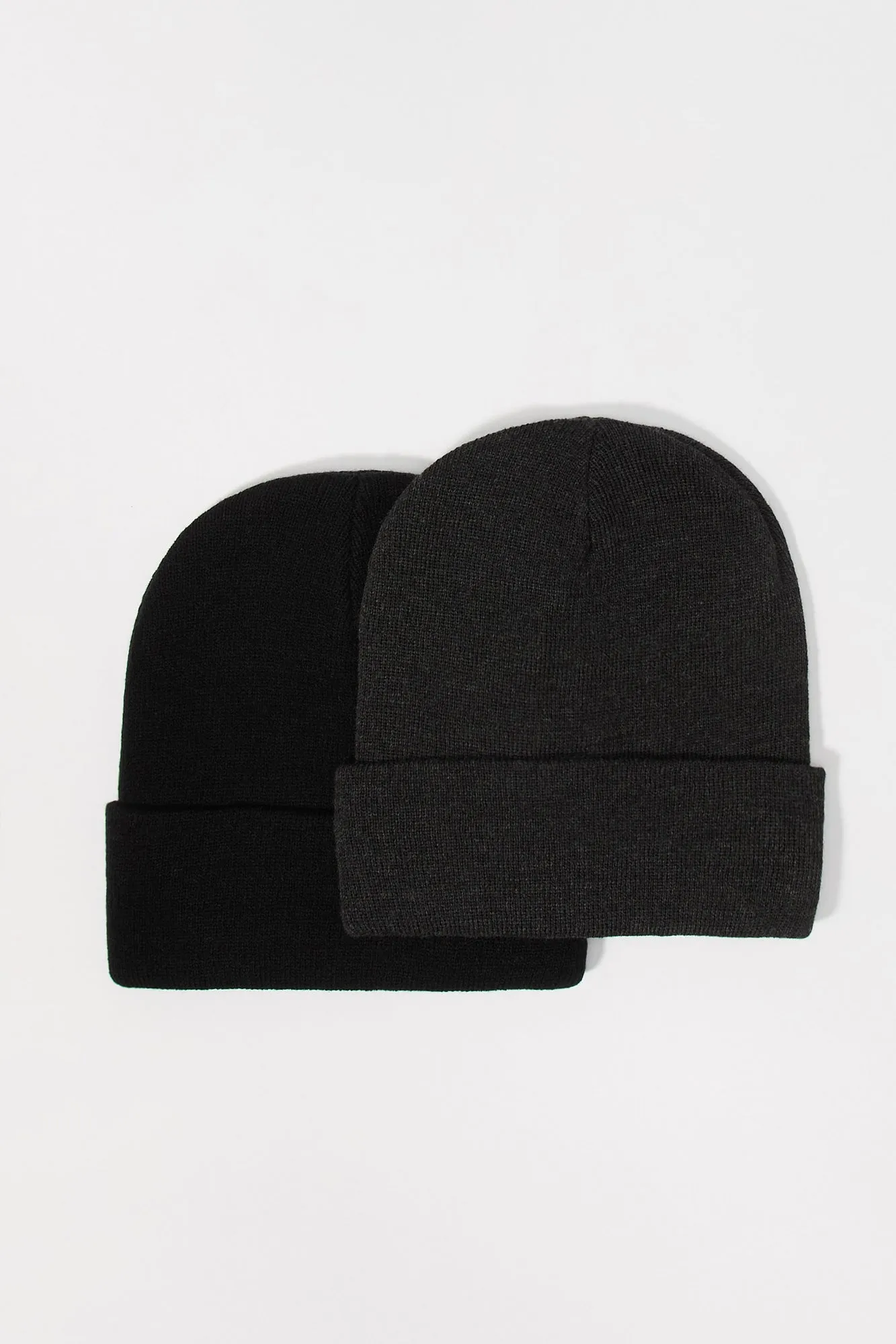 Ribbed Knit Beanie (2 Pack)