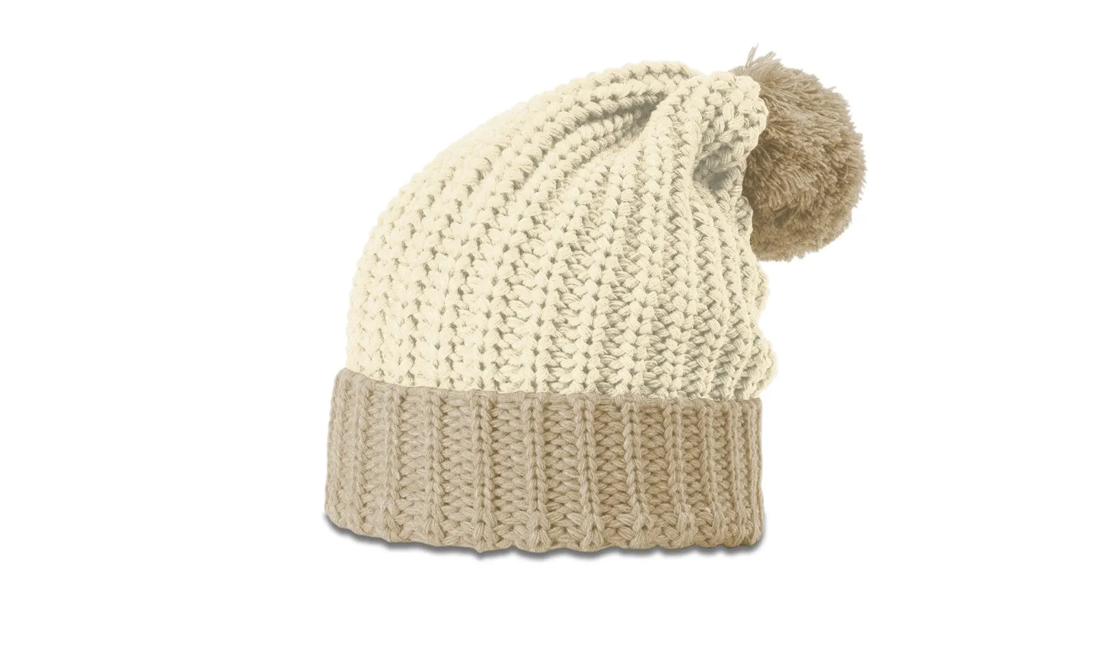 Richardson 143 Chunk Cable Beanie w/Cuff & Pom | Cozy Cable Knit Beanie - Min. 12 Beanies Per Order, Mix & Match