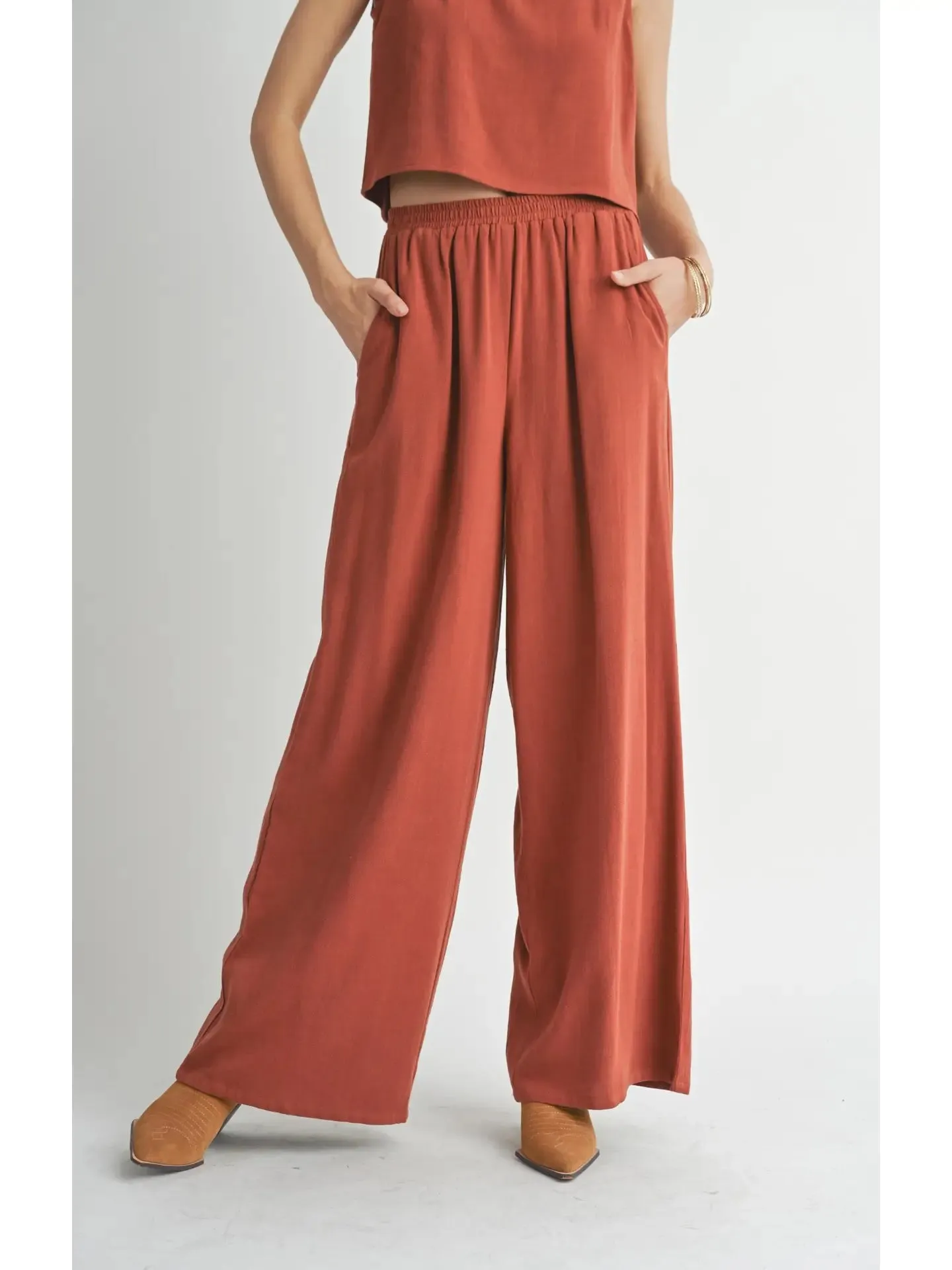 Sadie & Sage Sugarloaf Wide Leg Linen Pants