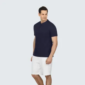 Sapphire Short Sleeve Pique Henley