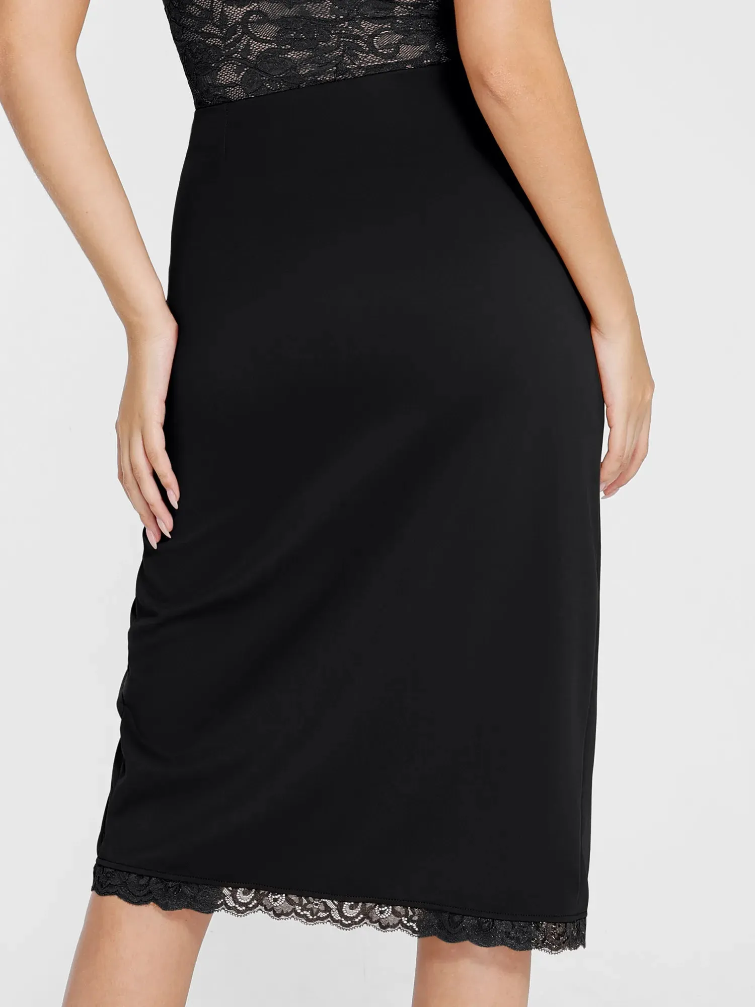 Shapewear Sculpting Lace Bodysuit or Slimming Midi Skirt