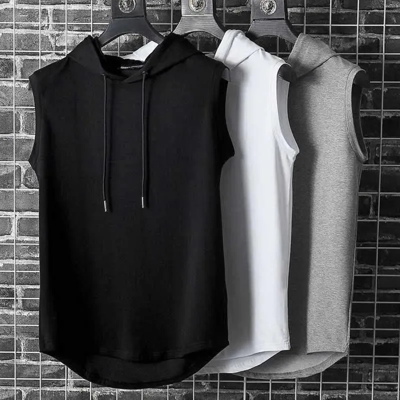 Summer Men Clothing Tank Tops Sweatshirt Sleeveless Tops