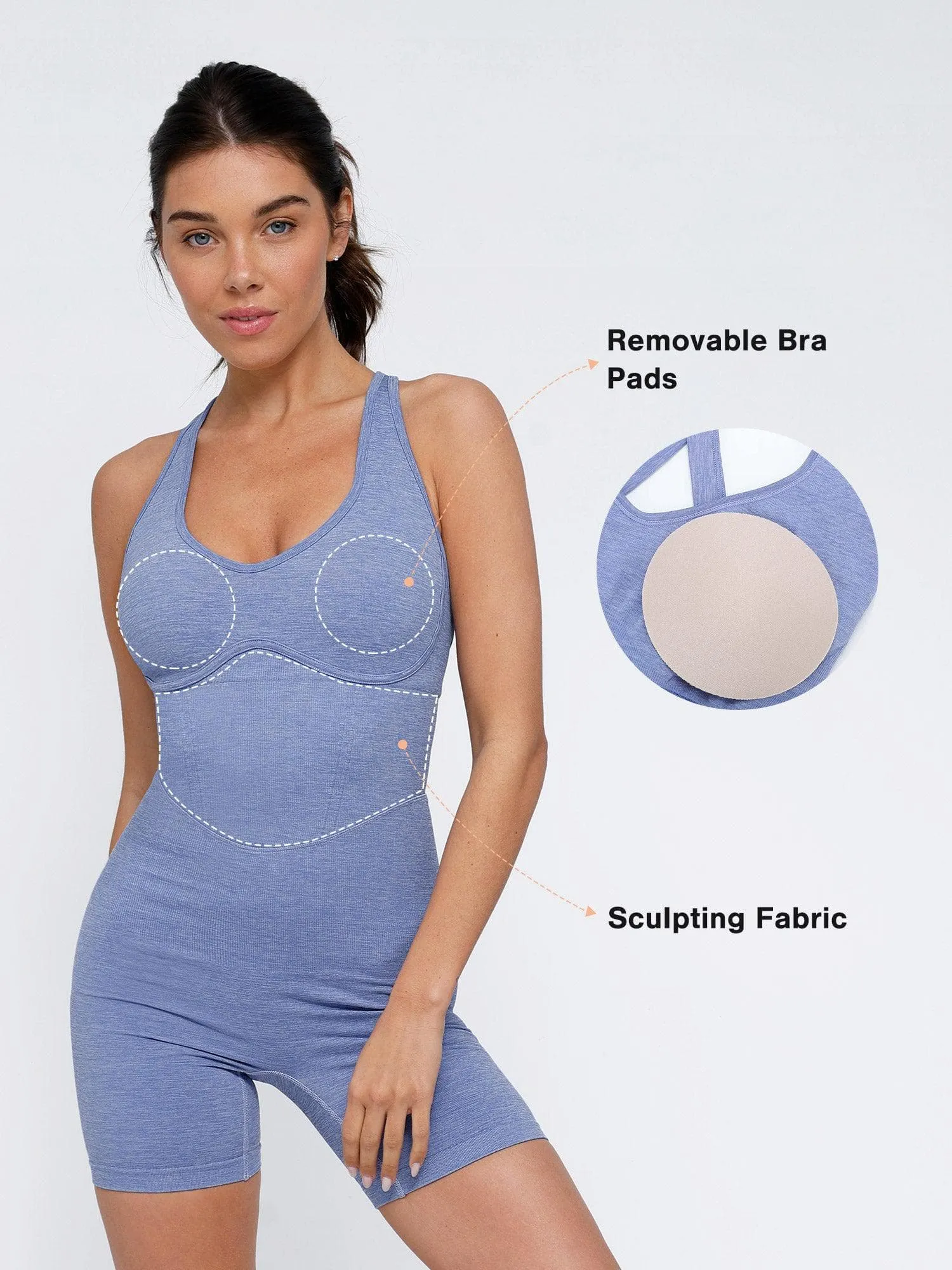 The Shapewear Romper Seamless Sport Crossback