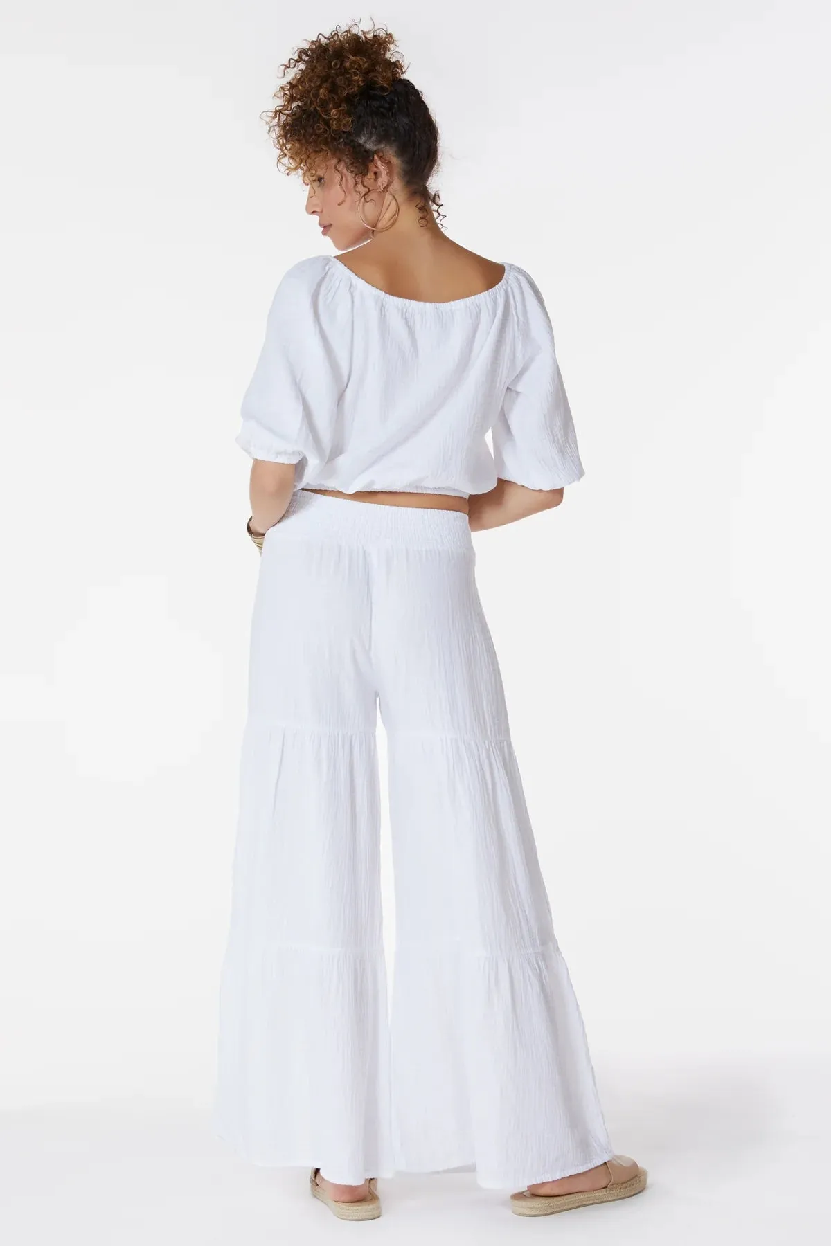 Tiered Wide Leg Pant