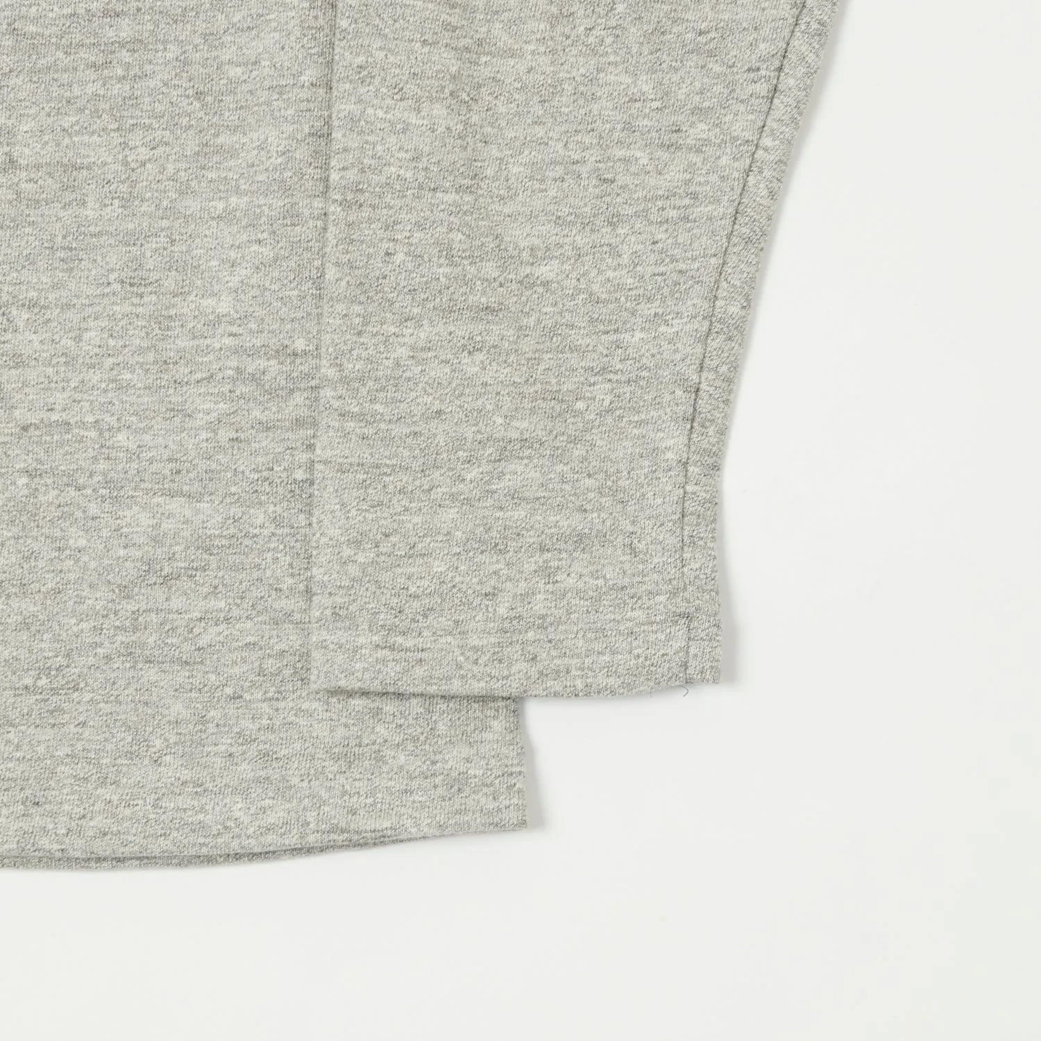 Warehouse & Co 5907 L/S Henley Tee - Heather Grey