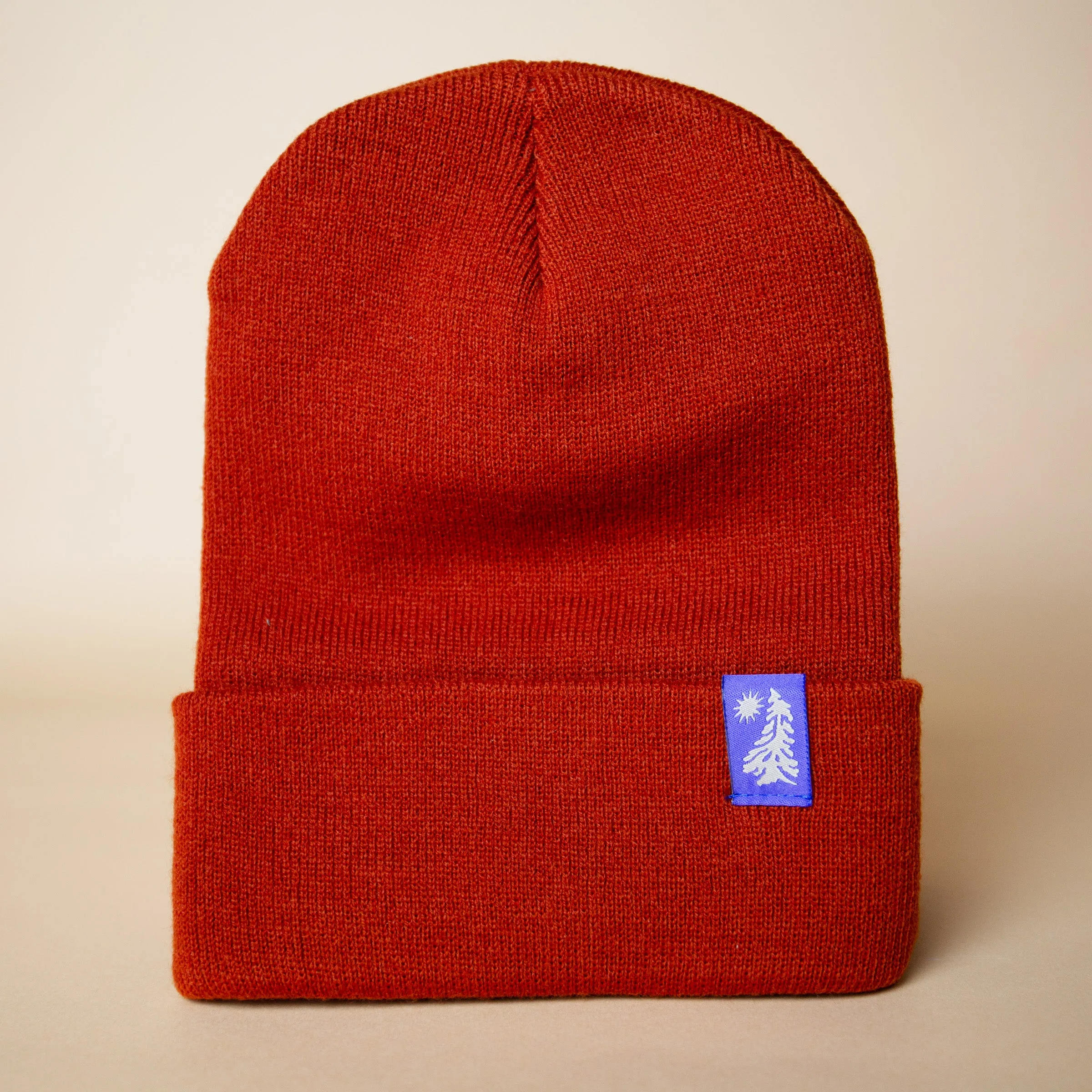 Wavy Pine Beanie (Orange)