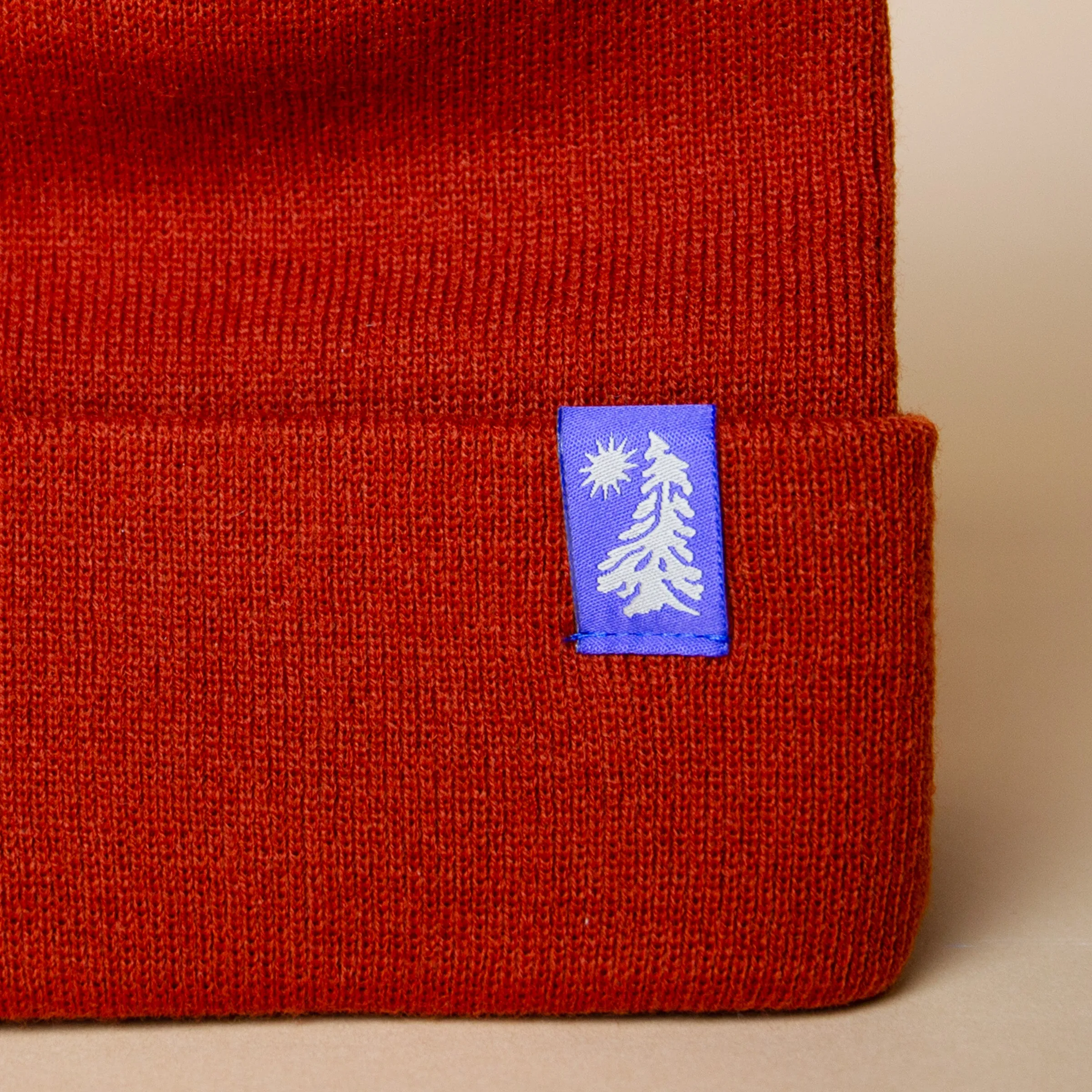 Wavy Pine Beanie (Orange)